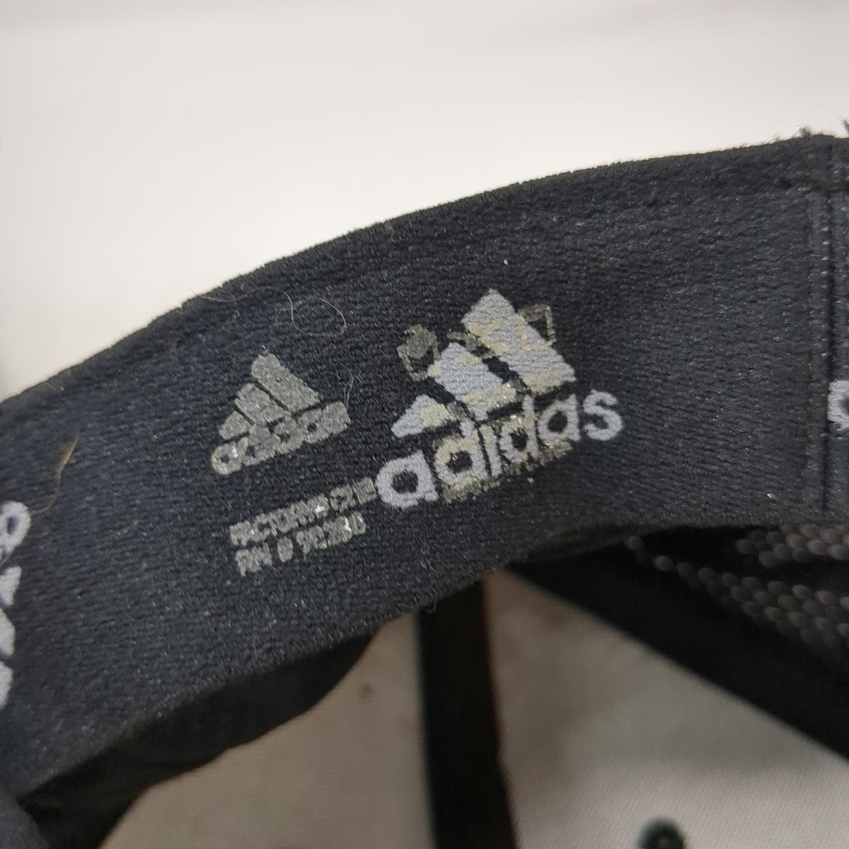 Adidas Baseball Cap Black XL Mesh Tonal Logo Flexfit Performance Athletic Hat