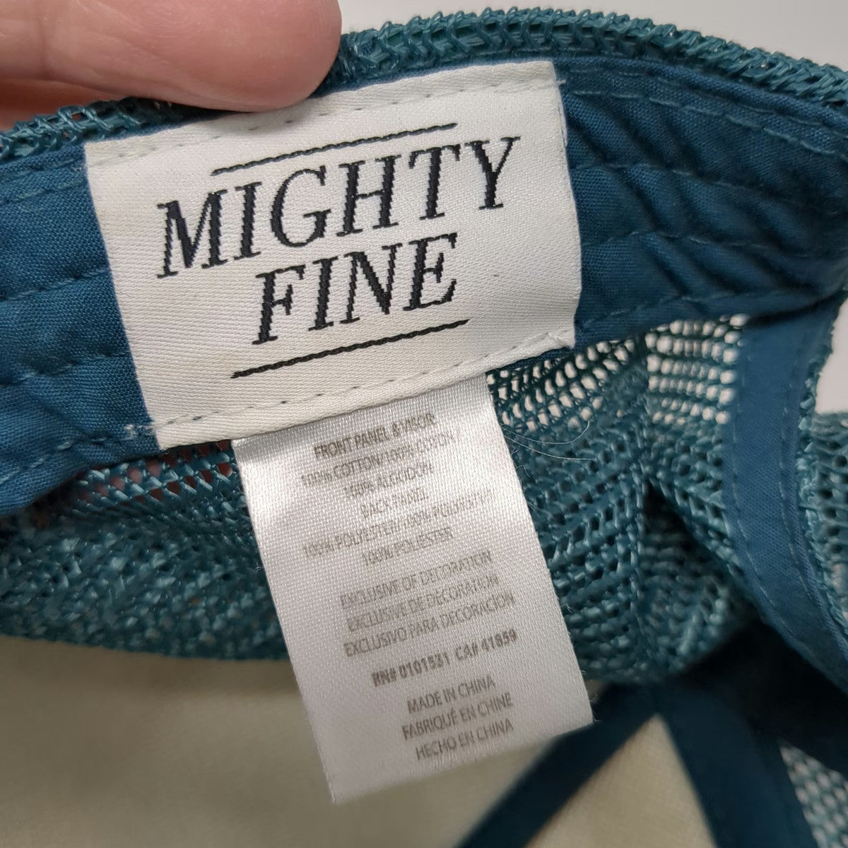 Mighty Fine Trucker Hat Blue One Size Rainbow Doing My Best Mesh Back Snapback