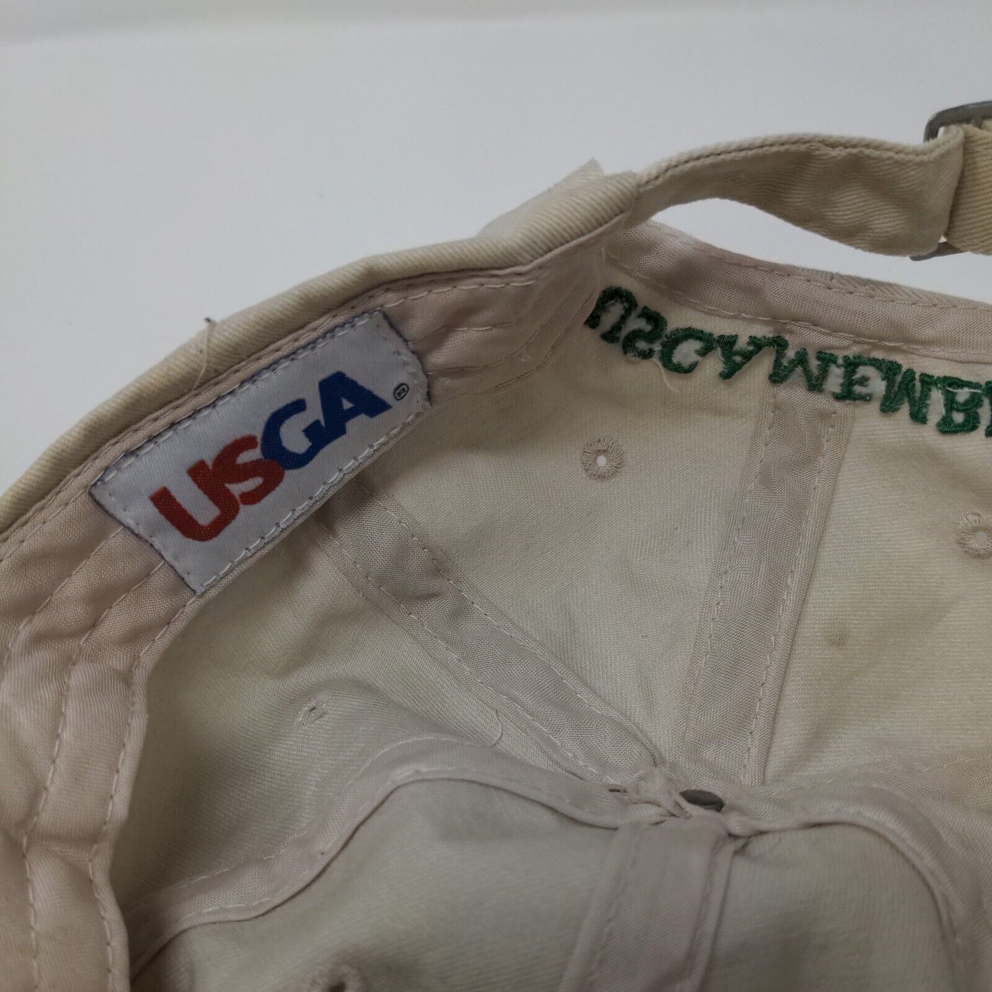 US Open Oakmont 2007 Slideback Hat Tan OSFA USGA Member Solid 6 Panel