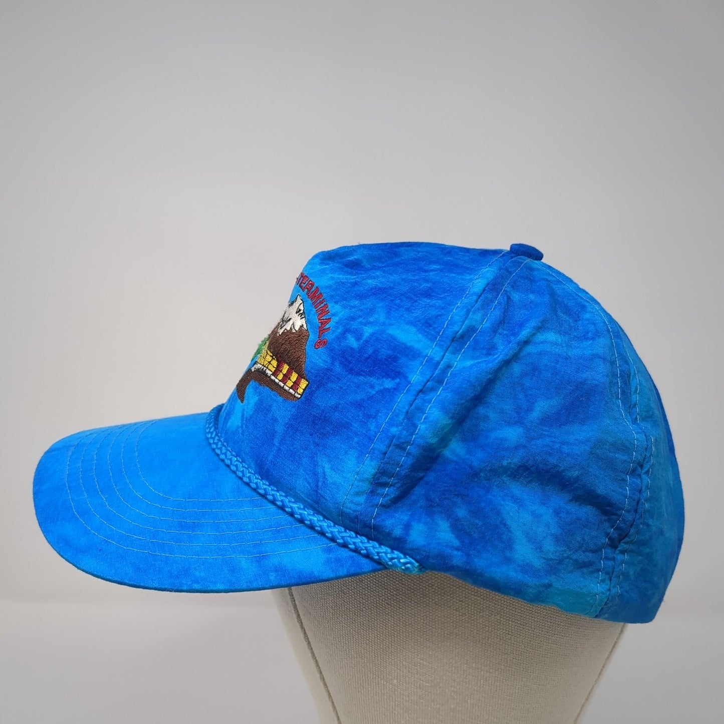 Western Terminals Snapback Hat Blue One Size Adjustable Embroidered