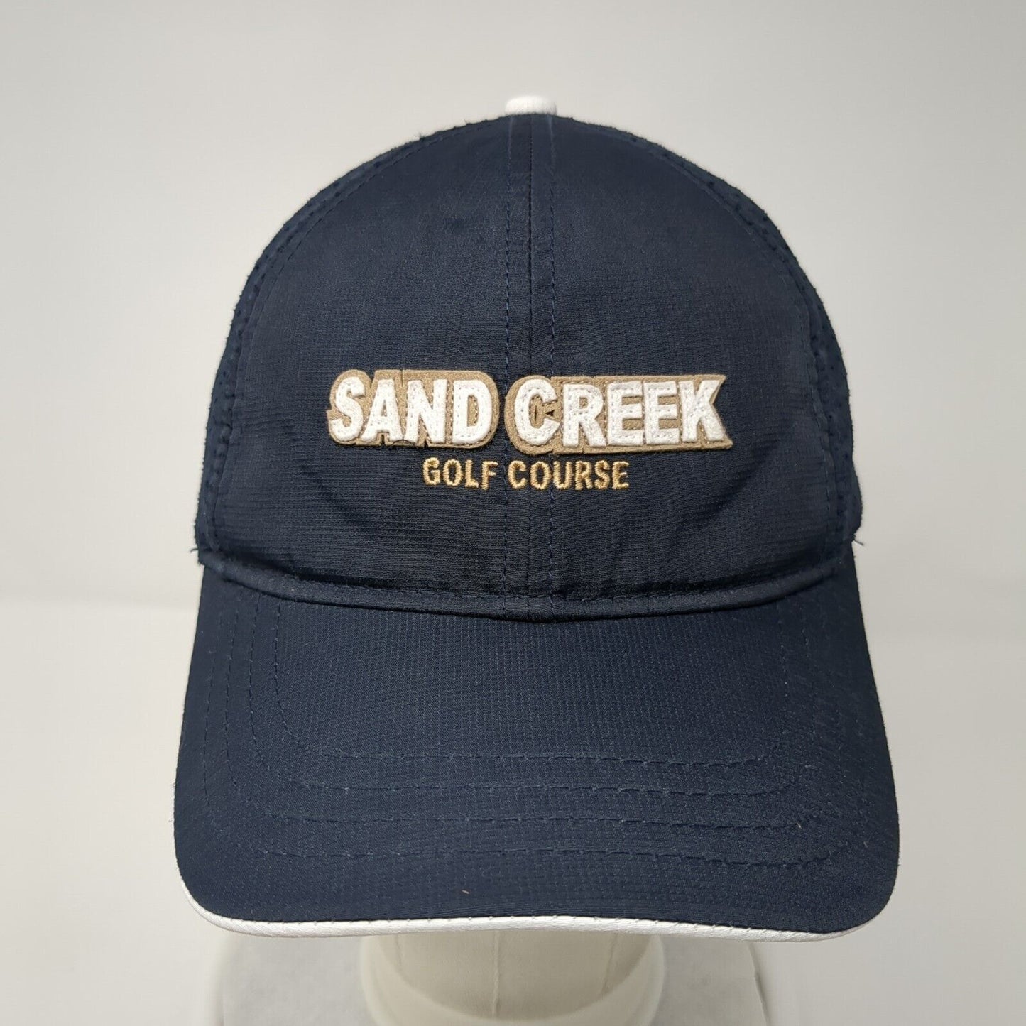 Sand Creek Golf Course Strapback Hat Blue One Size Adjustable American Dry Goods