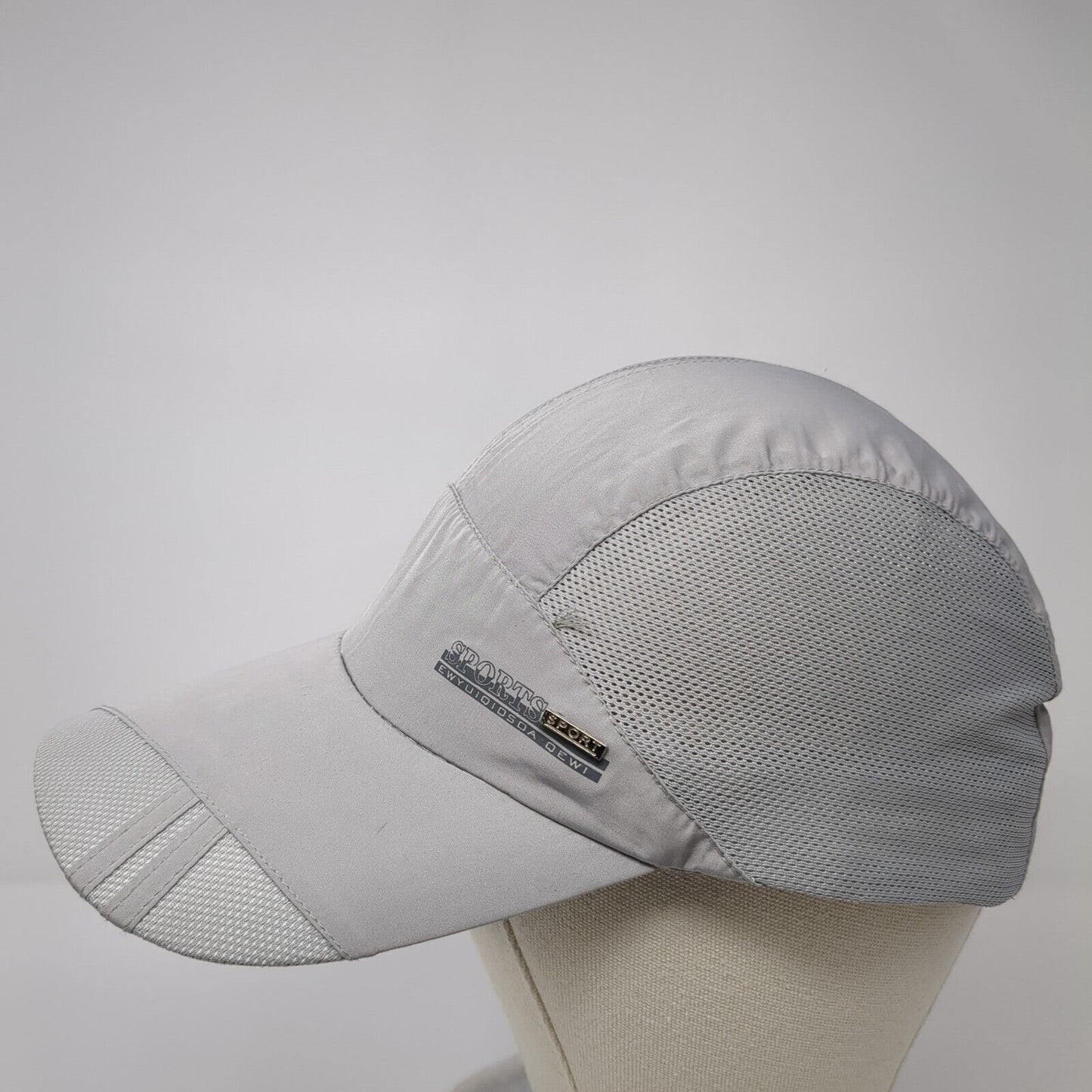 Sports Slideback 5 Panel Hat Gray One Size Adjustable Solid Outdoor