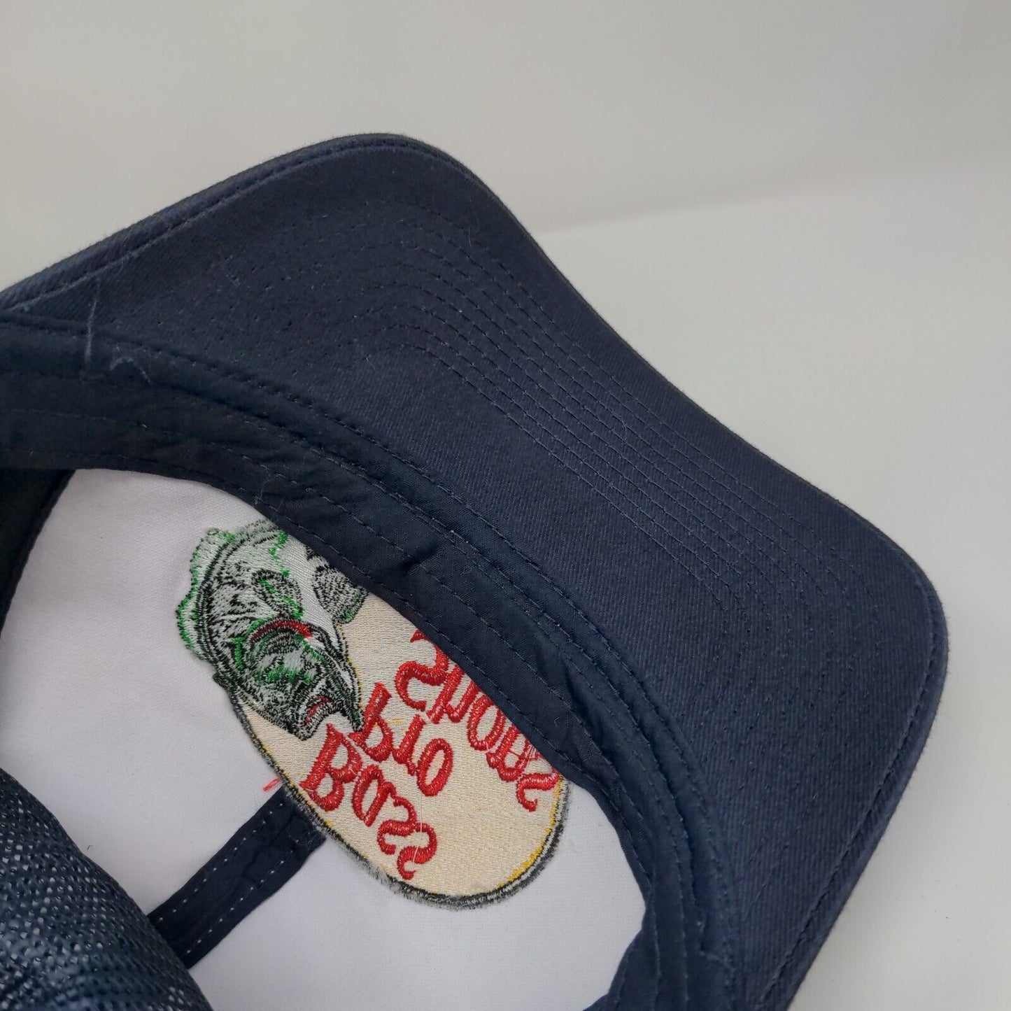Bass Pro Shops Snapback Trucker Hat Blue OSFM Adjustable Mesh Back Gone Fishing