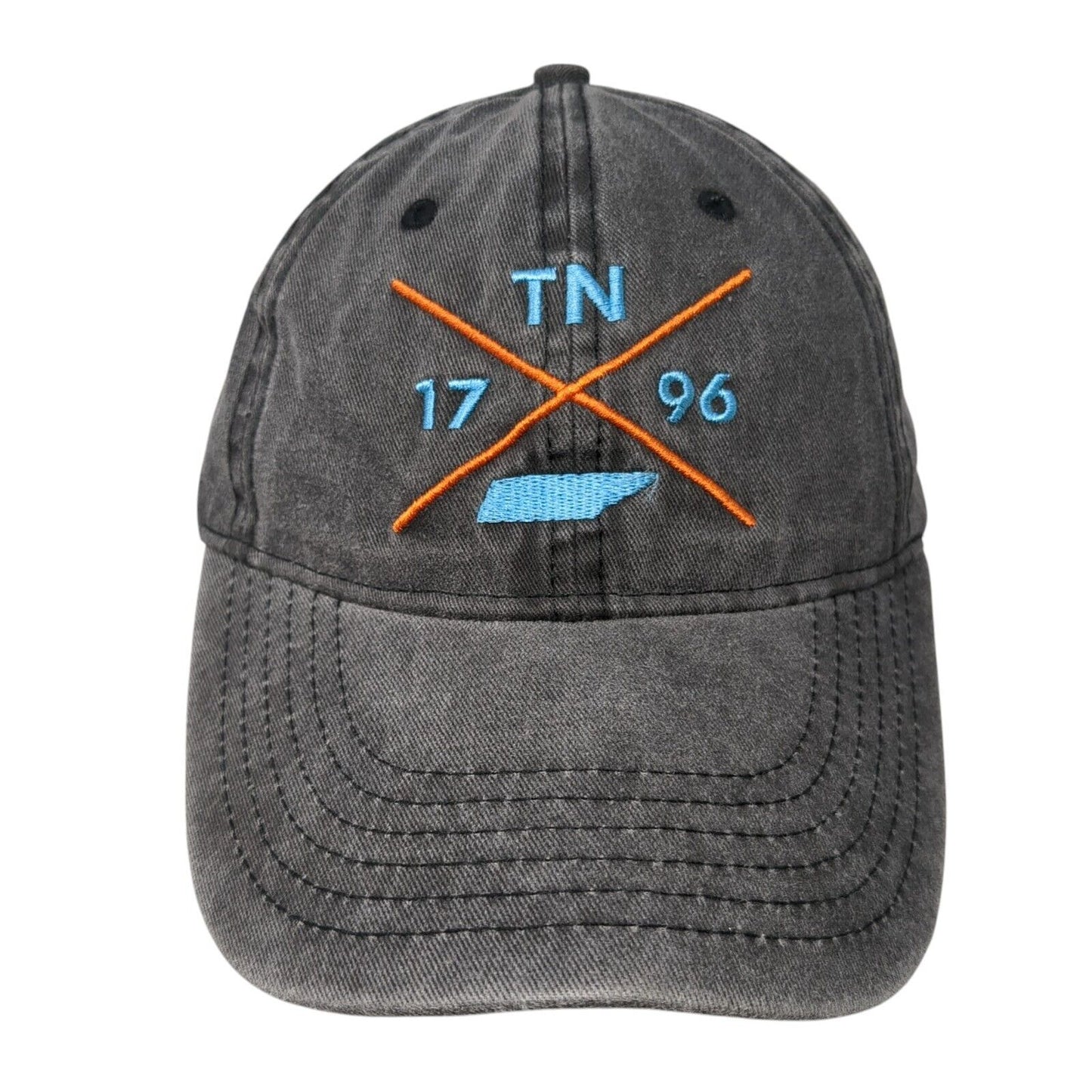 TN 1796 Slideback Hat Gray One Size Adjustable Embroidered 6 Panel