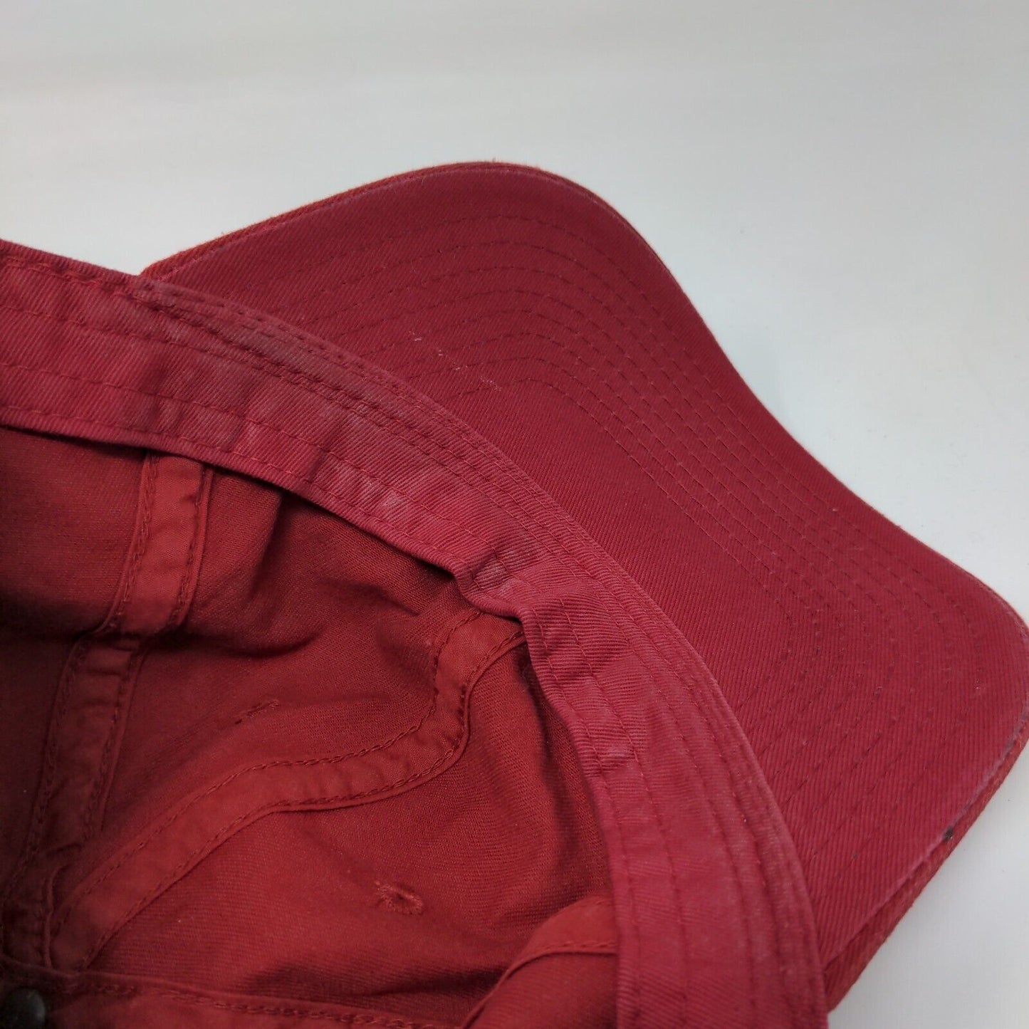 Unbranded Slideback Hat Red OSFM Adjustable Solid Blank Vent Holes