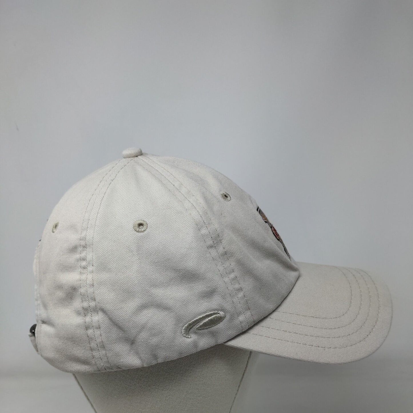 Golf Slideback Hat Tan One Size Adjustable Embroidered 6 Panel Pukka