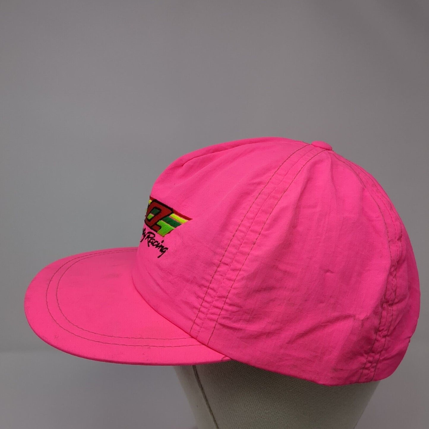 G.O. Gary Ormsby Racing Slideback Hat Pink One Size Leather Strap