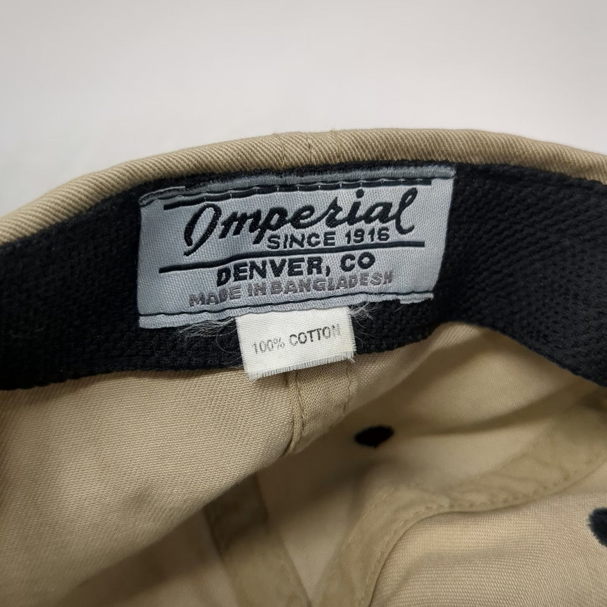 Imperial Farmstead Golf Country Club Baseball Cap Beige One Size Hat Strapback