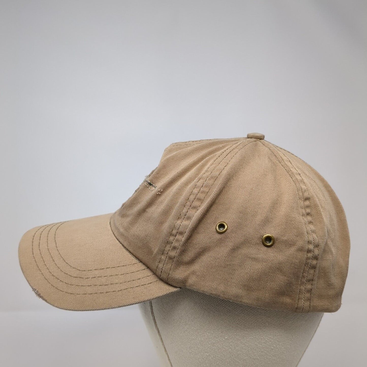 Rivers Edge Slideback Hat Tan One Size Adjustable Embroidered Camp David