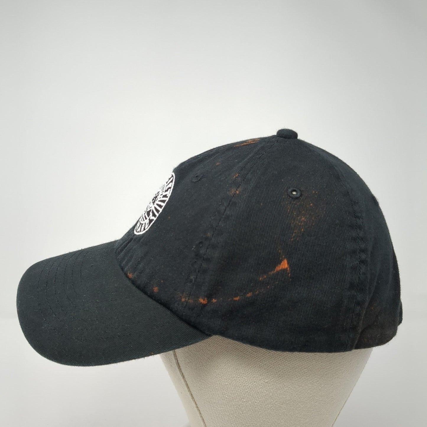 Secret Orchard Slideback Hat Black Embroidered Logo Adjustable 100% Cotton
