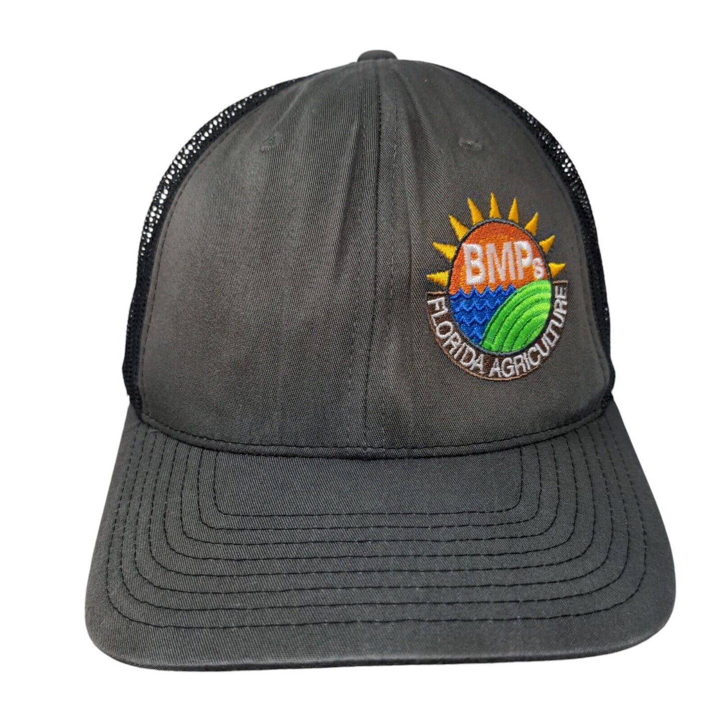 BMPs Florida Agriculture Snapback Mesh Back Trucker Hat Gray One Size