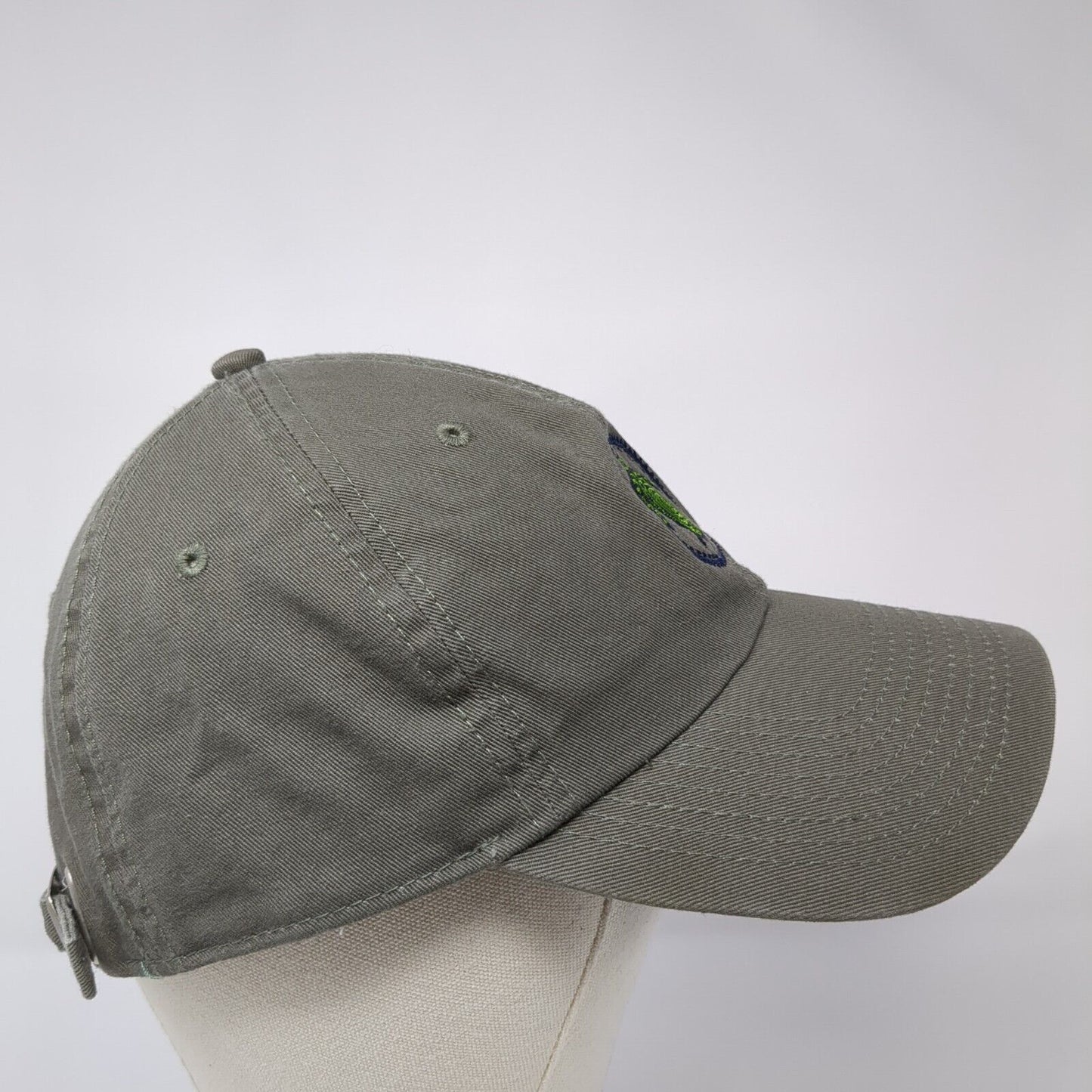 Cayman Turtle Centre Slideback Hat Gray One Size Adjustable Embroidered