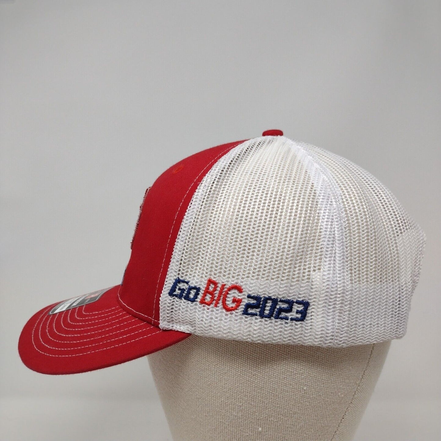 Arizona Go Big 2023 Snapback Trucker Hat Red One Size Mesh Back Richardson