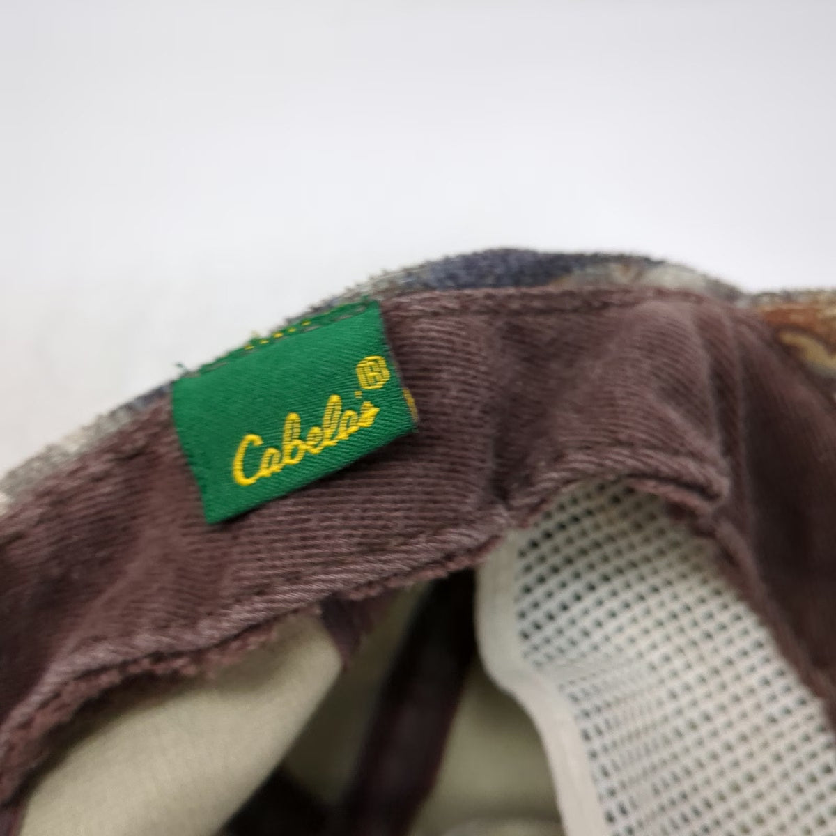 Cabelas Boys 5 Panel Brown Camo Snapback Hat Hunting Fishing Outdoor Gear