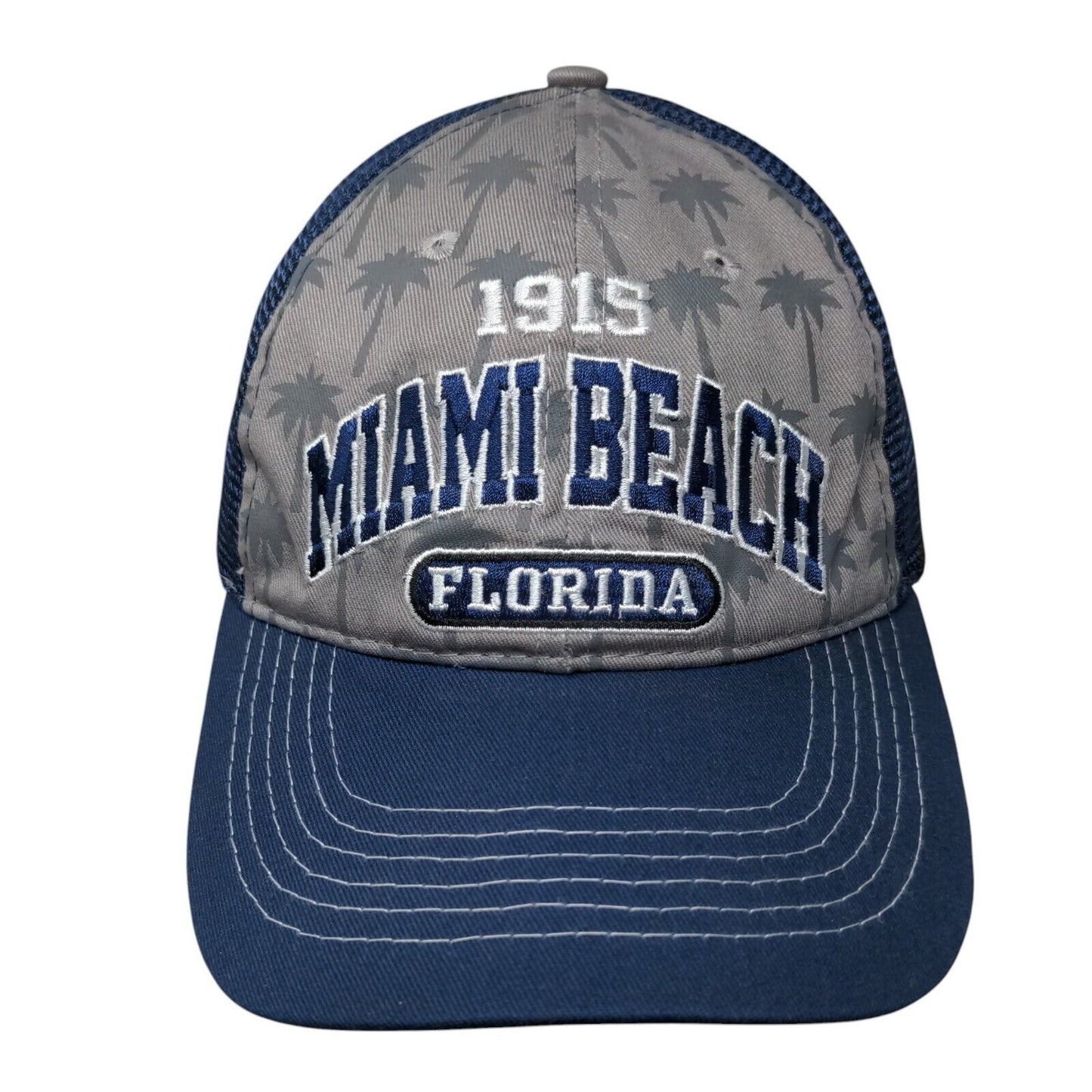 Miami Beach Florida 1915 Snapback Trucker Hat Multi OSFM Adjustable Mesh Back