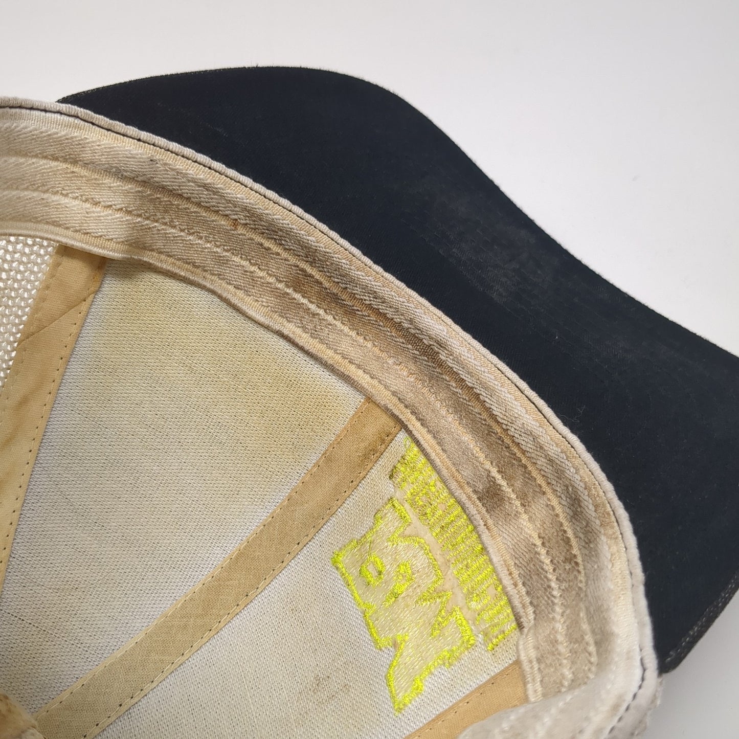 RM Mechanical Fitted Trucker Hat Black Medium Mesh Back Pacific Headwear