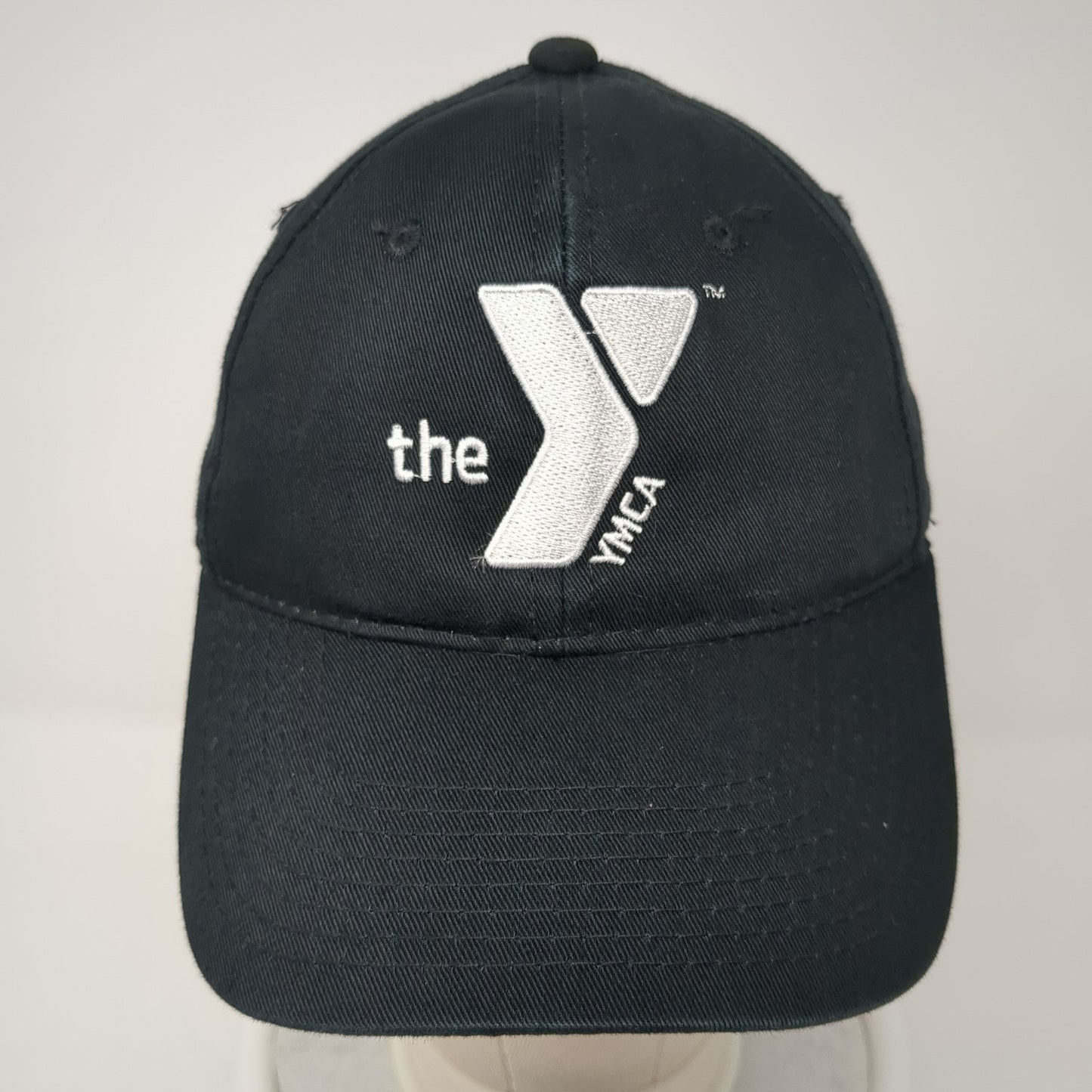 The YMCA Logo Strapback Hat Black One Size Embroidered Outdoor Cap