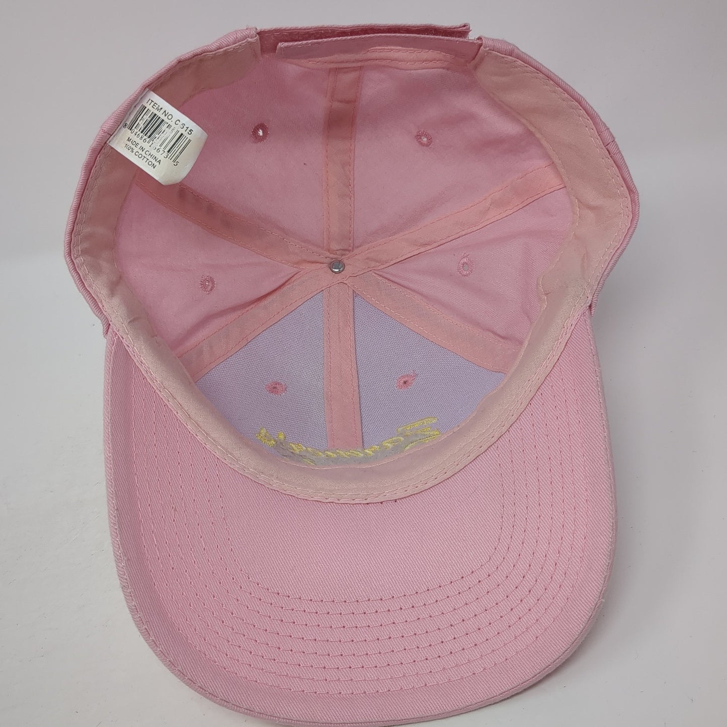 Farmer's Daughter Strapback Baseball Cap Pink One Size Adjustable 6 Panel
