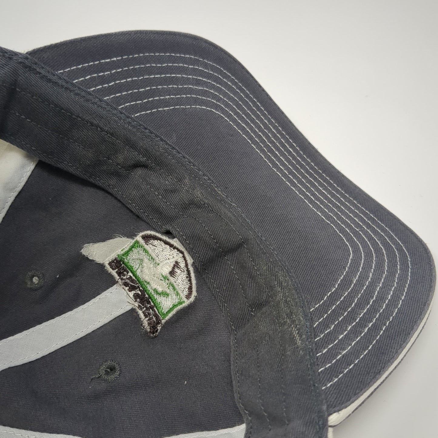 Betaseed Strapback Hat Gray Large Embroidered Colorblock Richardson