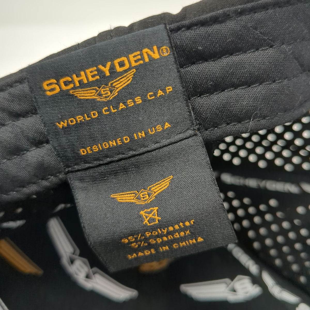 Scheyden Golf Precision Eyewear Baseball Cap Black One Size Perforated Hat
