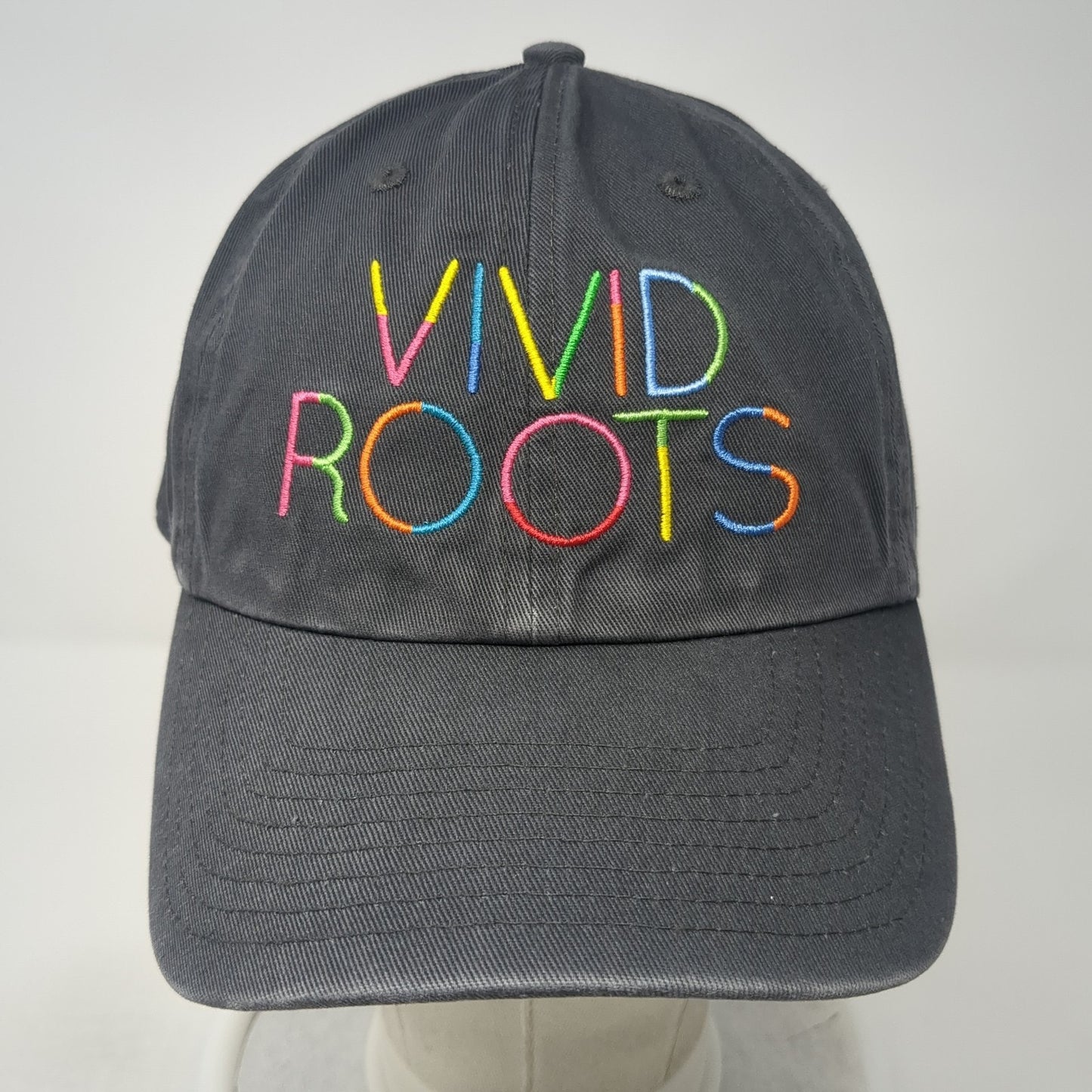 Vivid Roots Slideback Hat Gray One Size Adjustable Embroidered '47