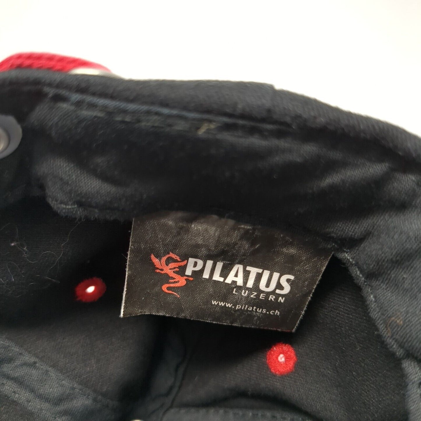 Pilatus Luzern Slideback Hat Black One Size Adjustable Embroidered