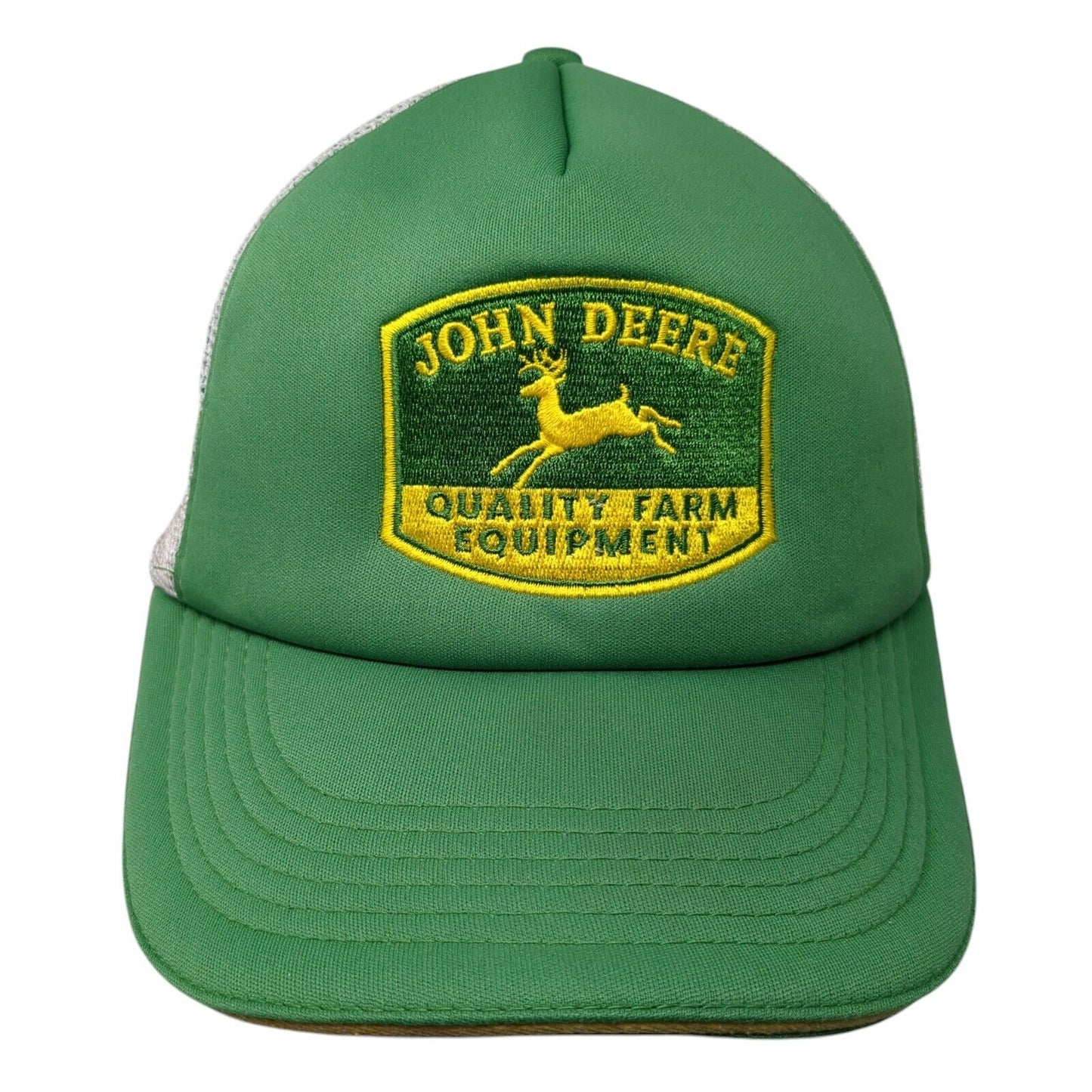 John Deere Quality Farm Equipment Snapback Trucker Hat Green One Size