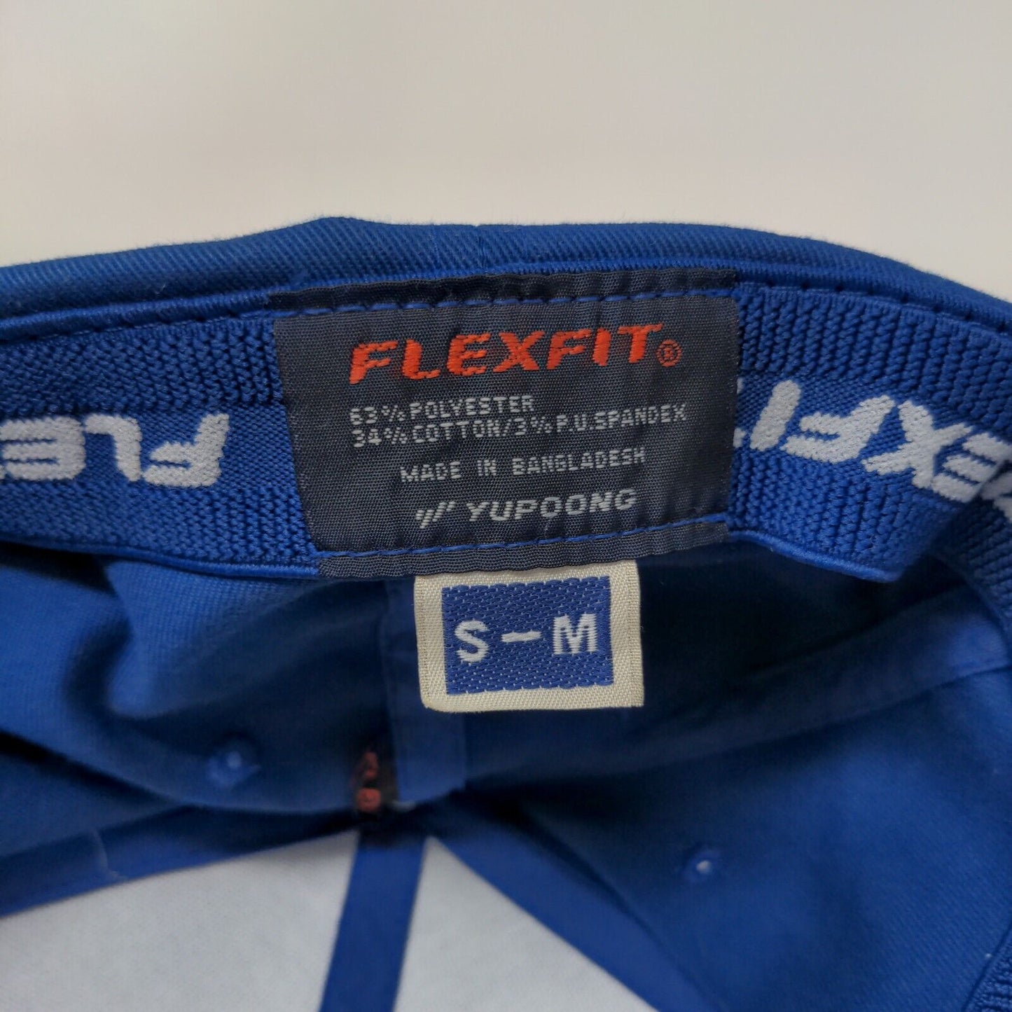 Letter P Fitted Hat Blue Small-Medium Embroidered Flexfit Yupoong