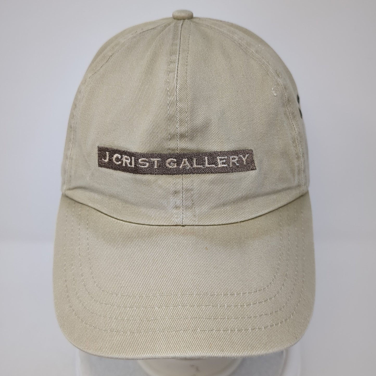 J Crist Gallery Slideback Hat Beige One Size Adjustable Port & Company
