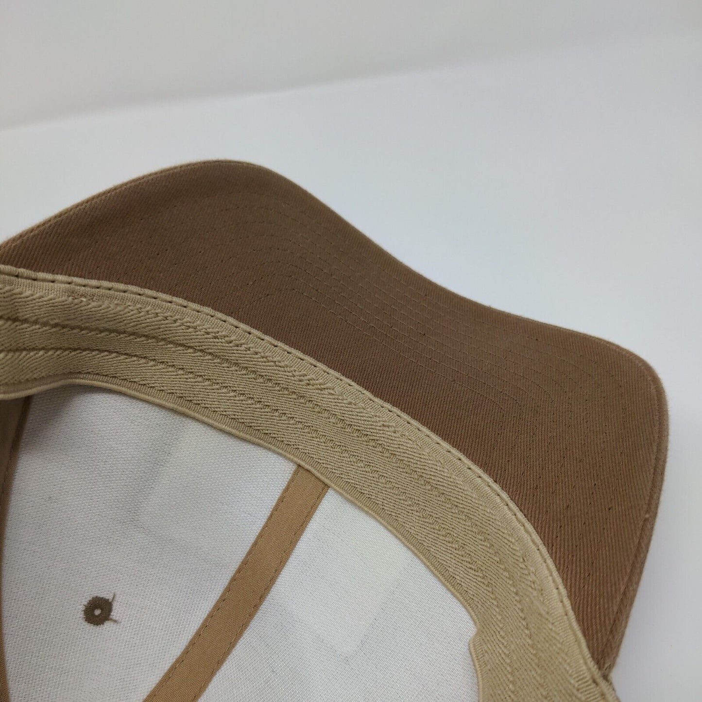 Columbia Tree Flag Fitted Mesh Back Trucker Hat Tan One Size Flexfit