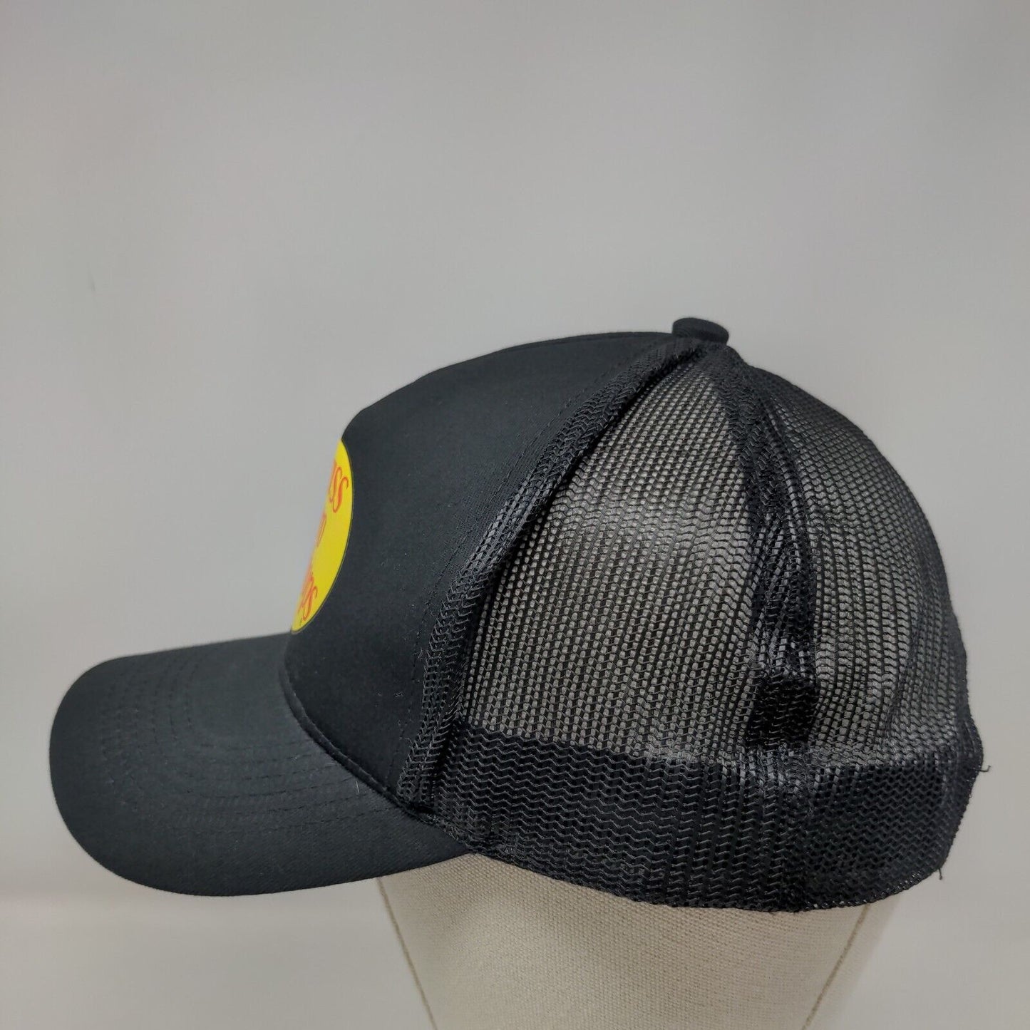 Bass Pro Shops Snapback Mesh Back Trucker Hat Black OSFM Gone Fishing
