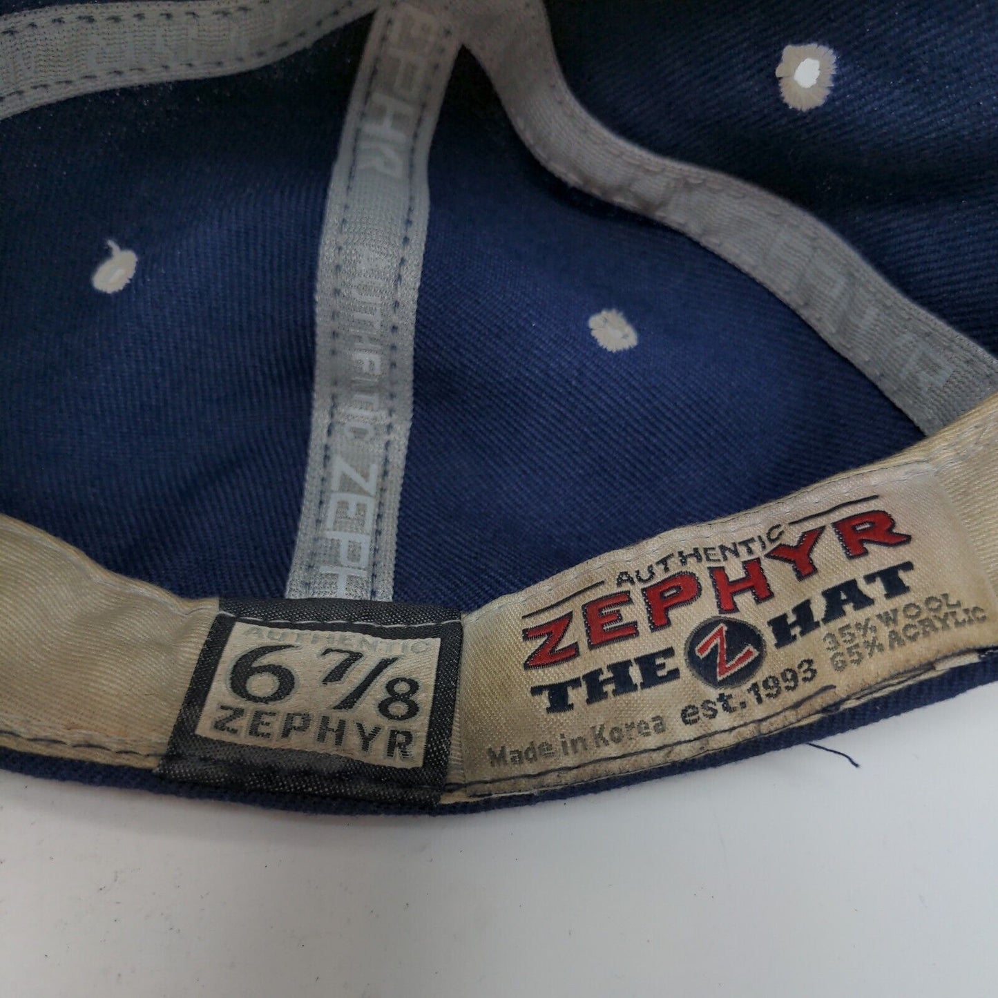 Zephyr Z Hat Men's Fitted Hat Blue Size 6 7/8 Embroidered Butler Bulldogs Logo
