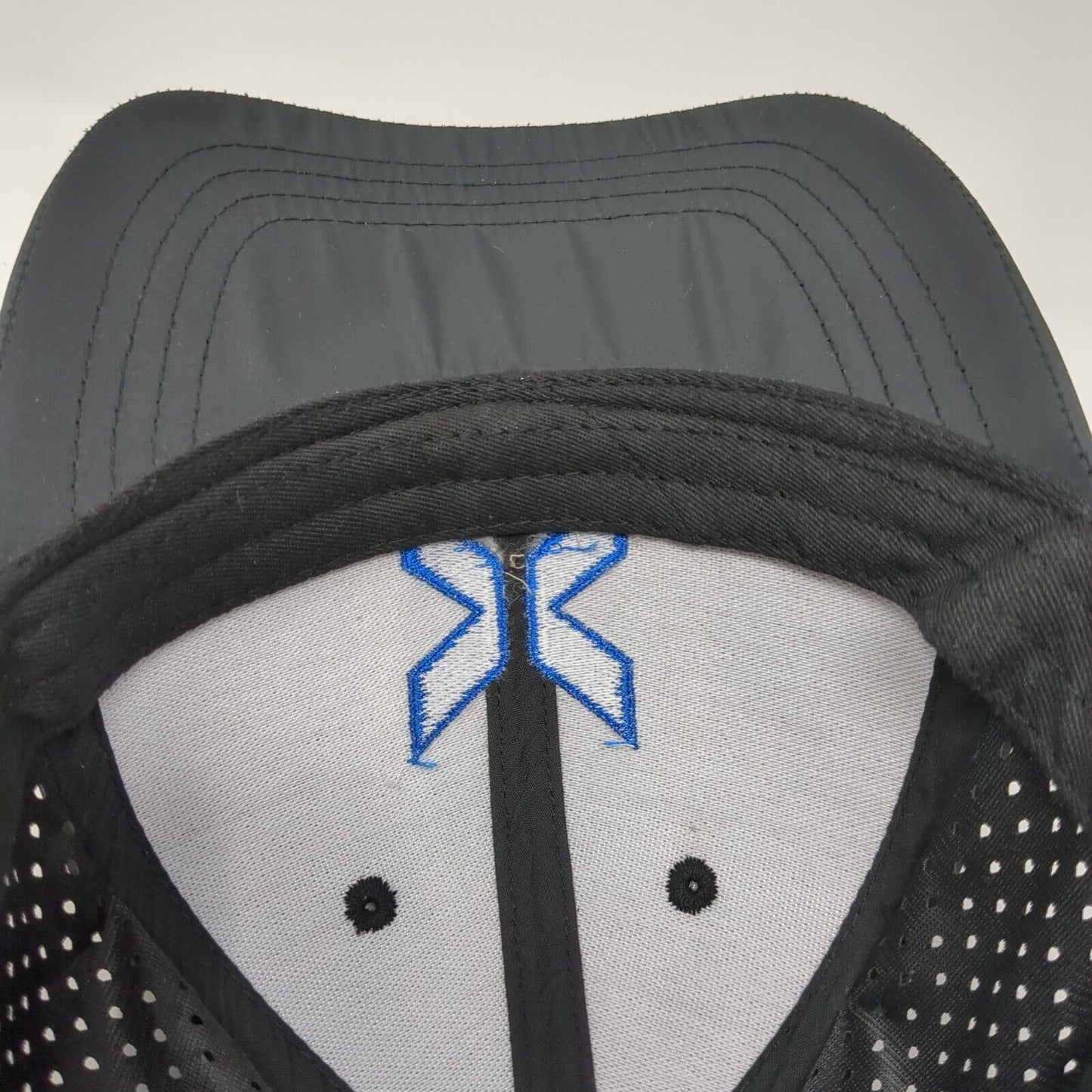 Xchange Snapback Hat Black One Size Adjustable Embroidered Laser Cut