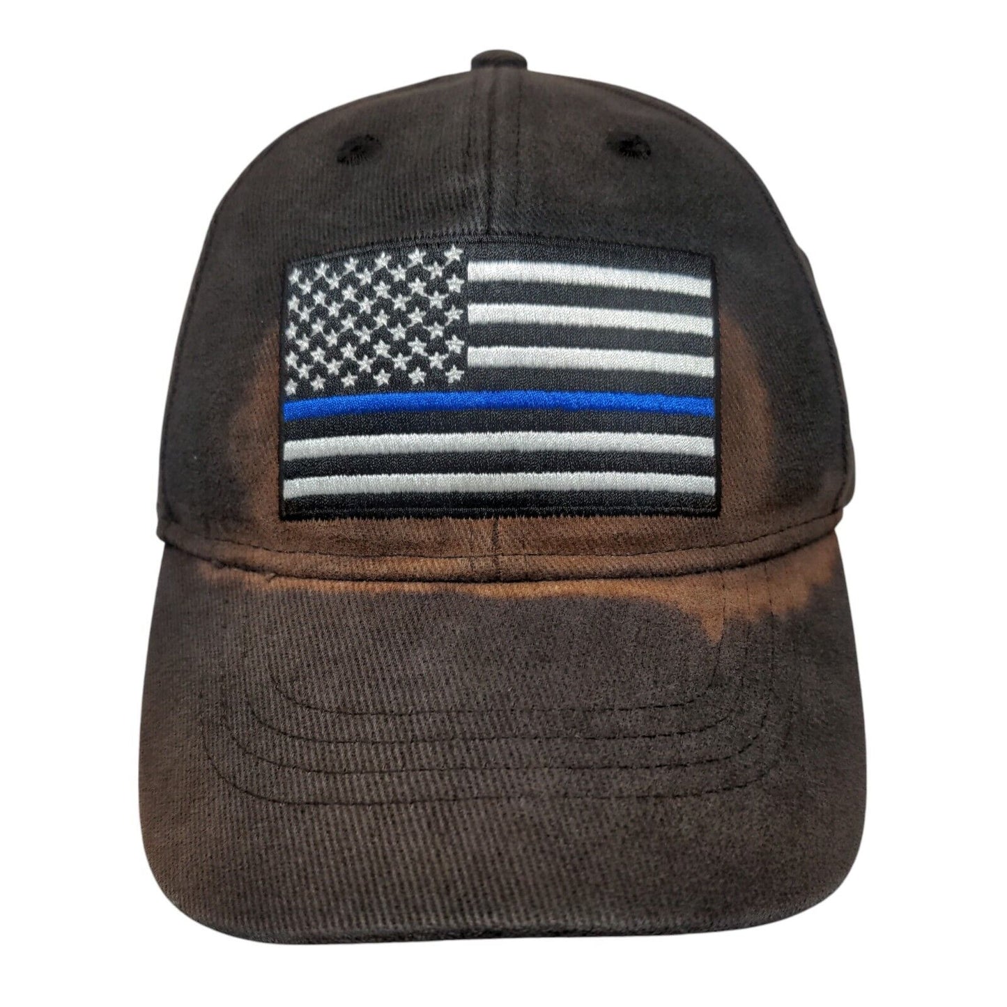 American Flag Honor Heroism Slideback Hat Black OSFA Patriotic Eagle Emblems