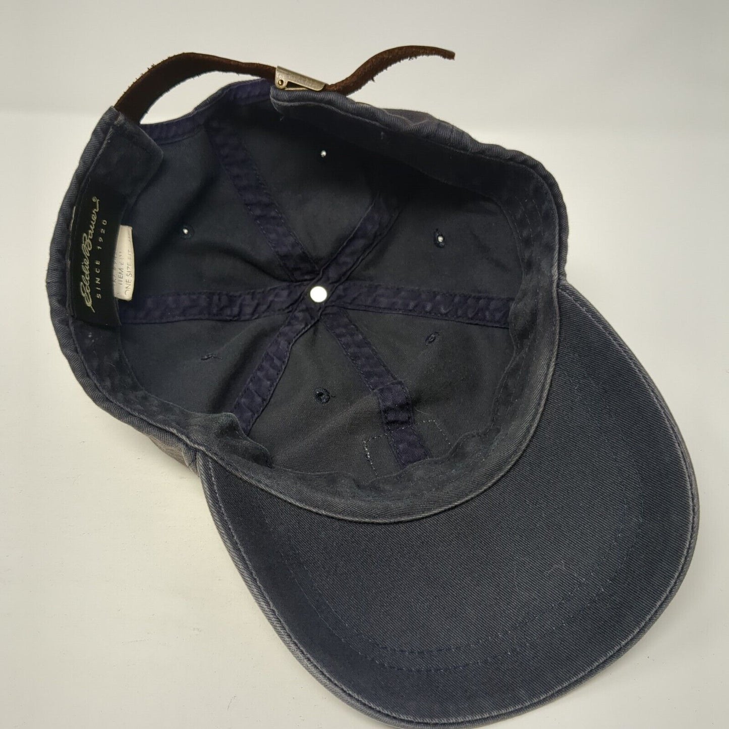 Eddie Bauer Expedition Ready 1920 Slideback Hat Blue OS Adjustable 6 Panel