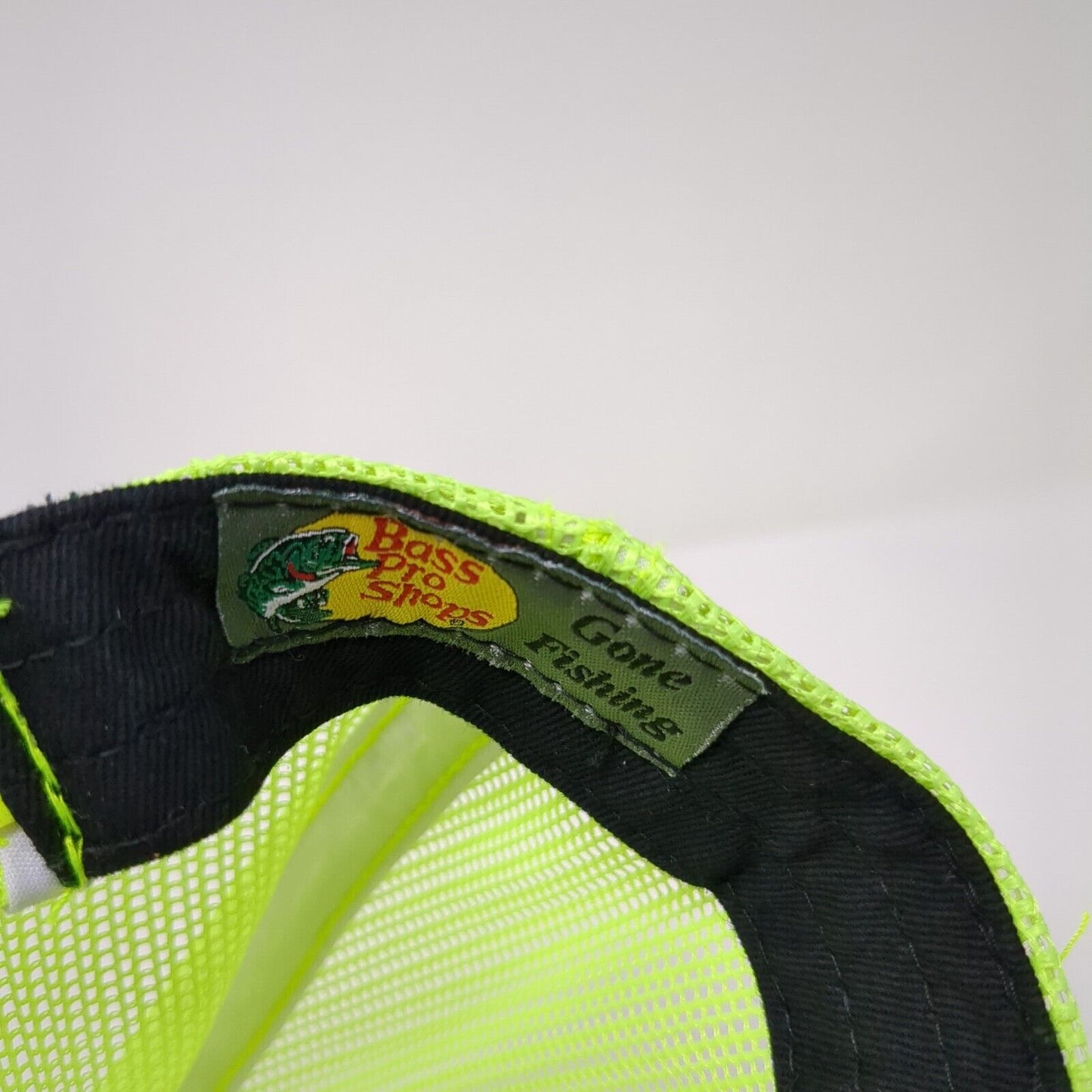 Bass Pro Shops Snapback Hat Green OSFM Adjustable Mesh Back Gone Fishing