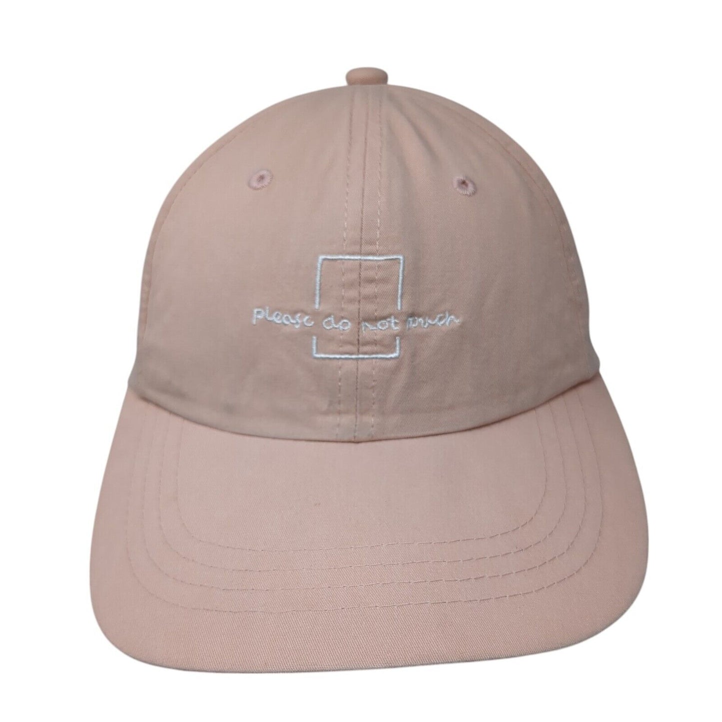 Please Do Not Touch Slideback Hat Pink 57cm Adjustable Embroidered Ximi
