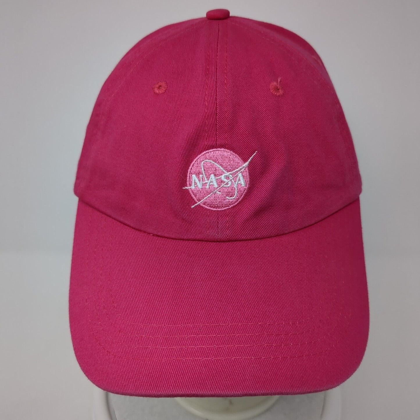 NASA Slideback Hat Pink One Size Adjustable Embroidered Prairie Mountain