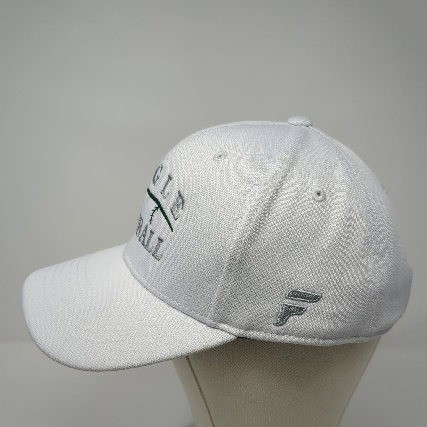 Eagle Baseball Strapback Hat White One Size Adjustable Solid Fanthread