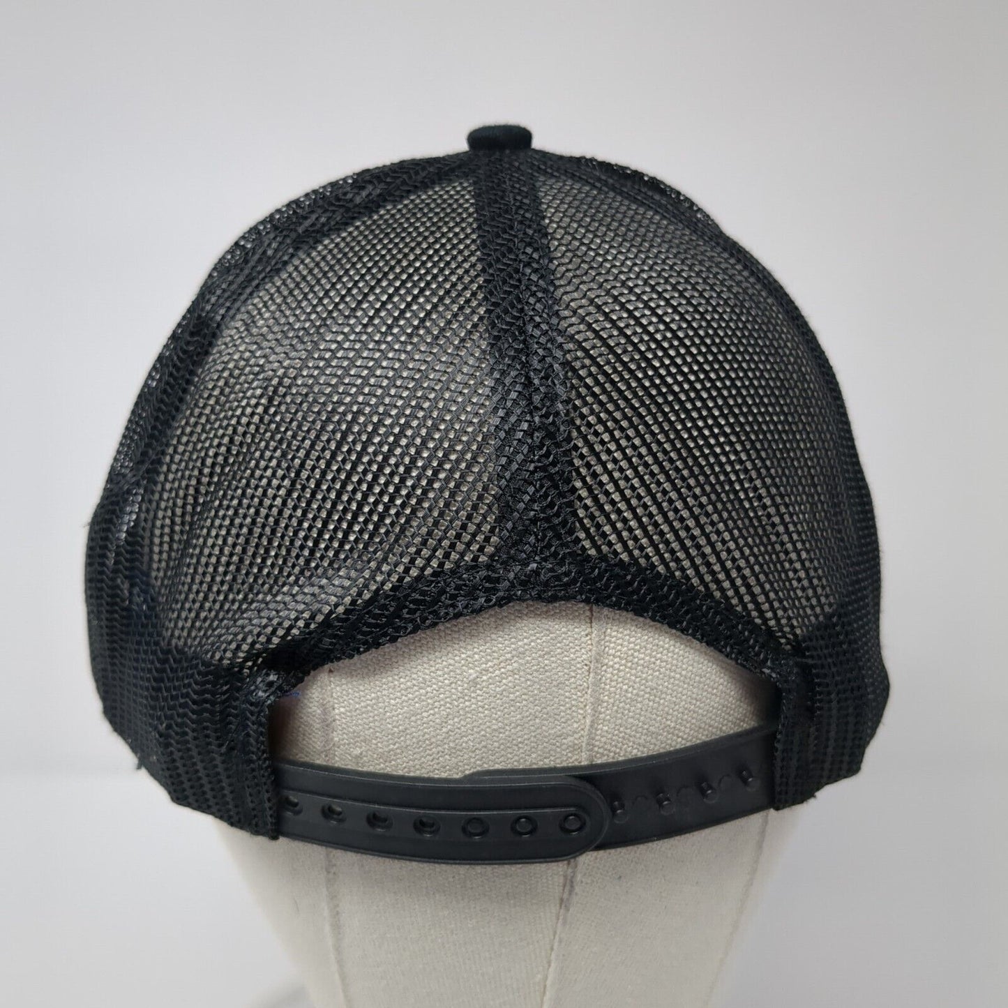 Allen 26 Snapback Trucker Hat Black One Size Adjustable Mesh Back Port Authority