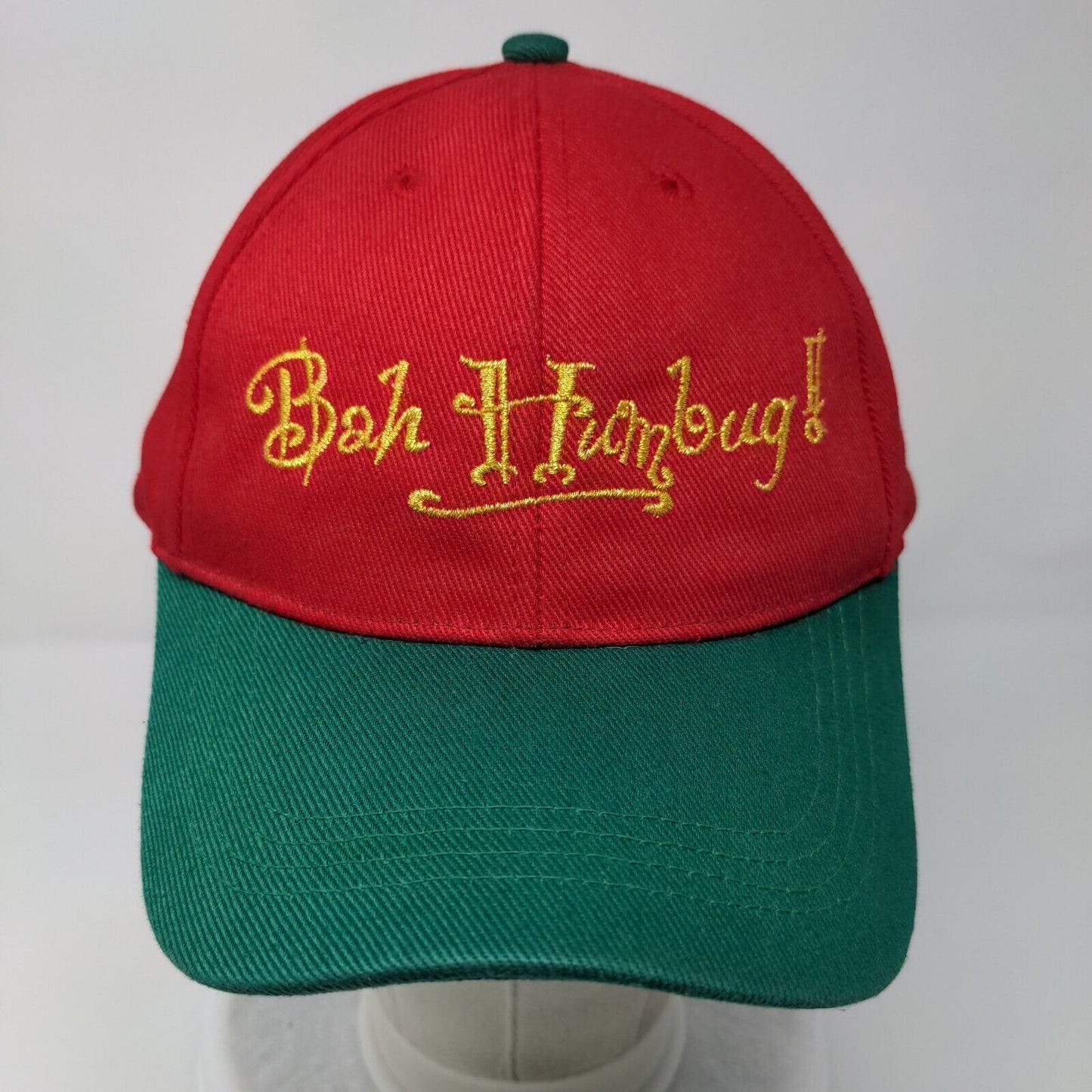 Bah Humbug Adult Snapback Hat Multicolor OSFA Adjustable Embroidered Cotton