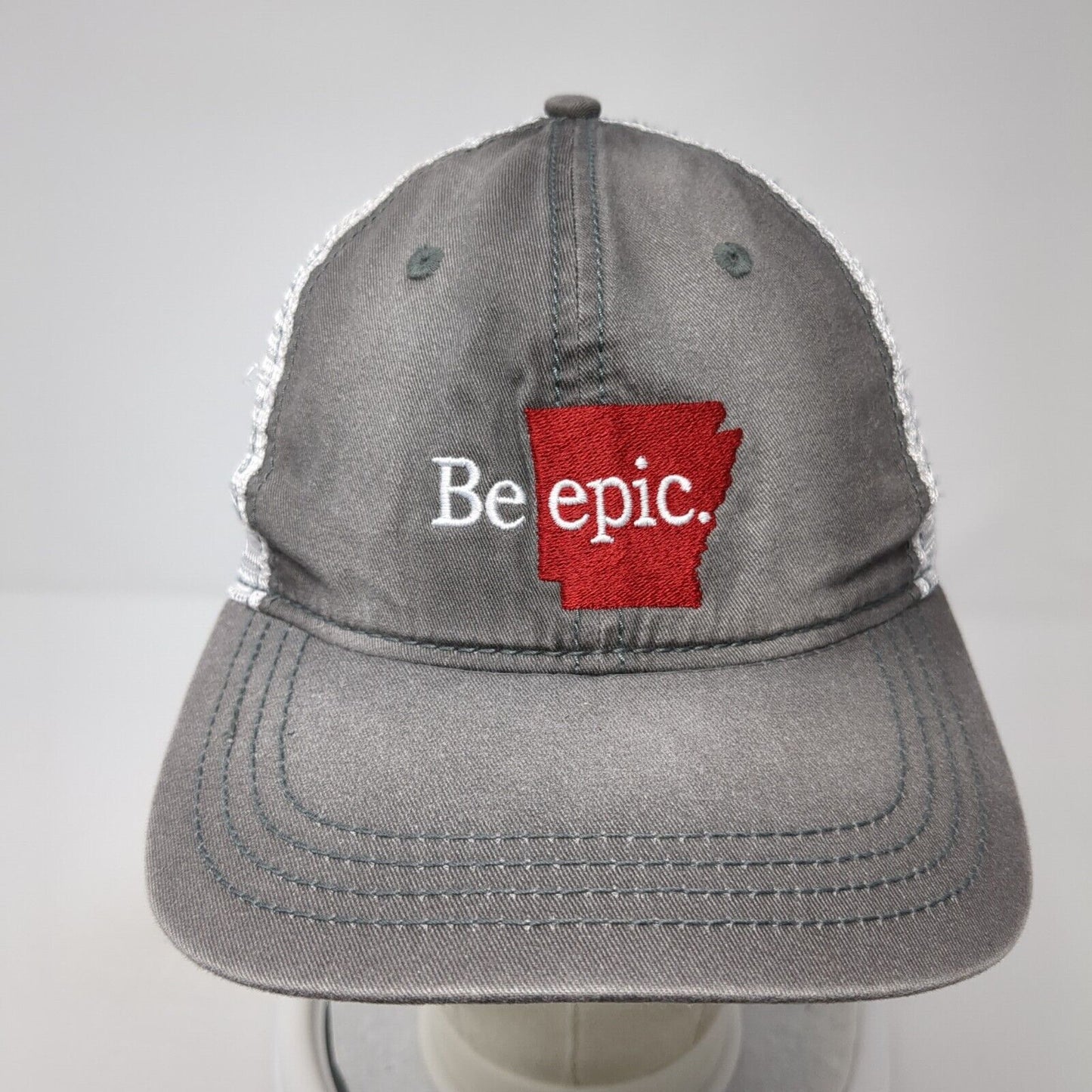Be Epic Snapback Trucker Hat Gray One Size University of Arkansas