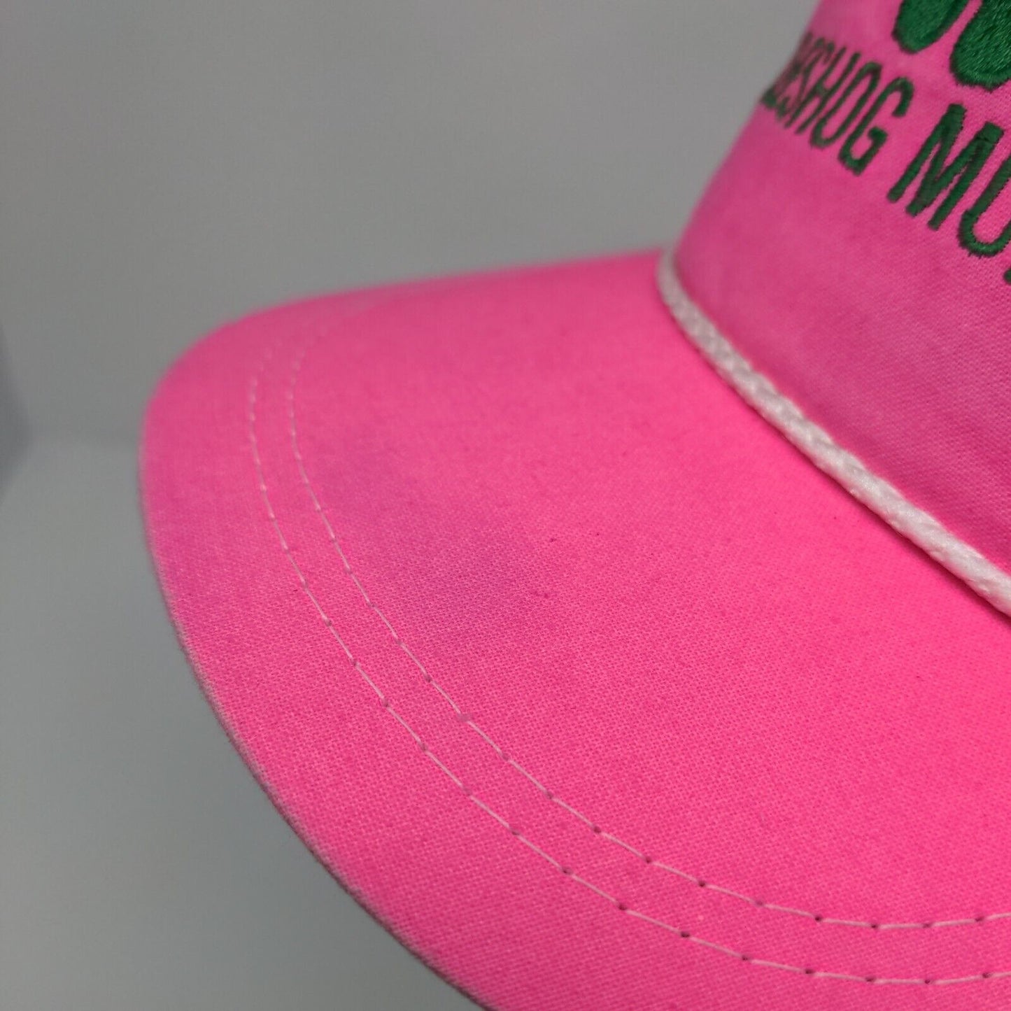 Hilleshog Mono-hy Slideback Hat Pink OSFA Adjustable Embroidered 6 Panel Rope