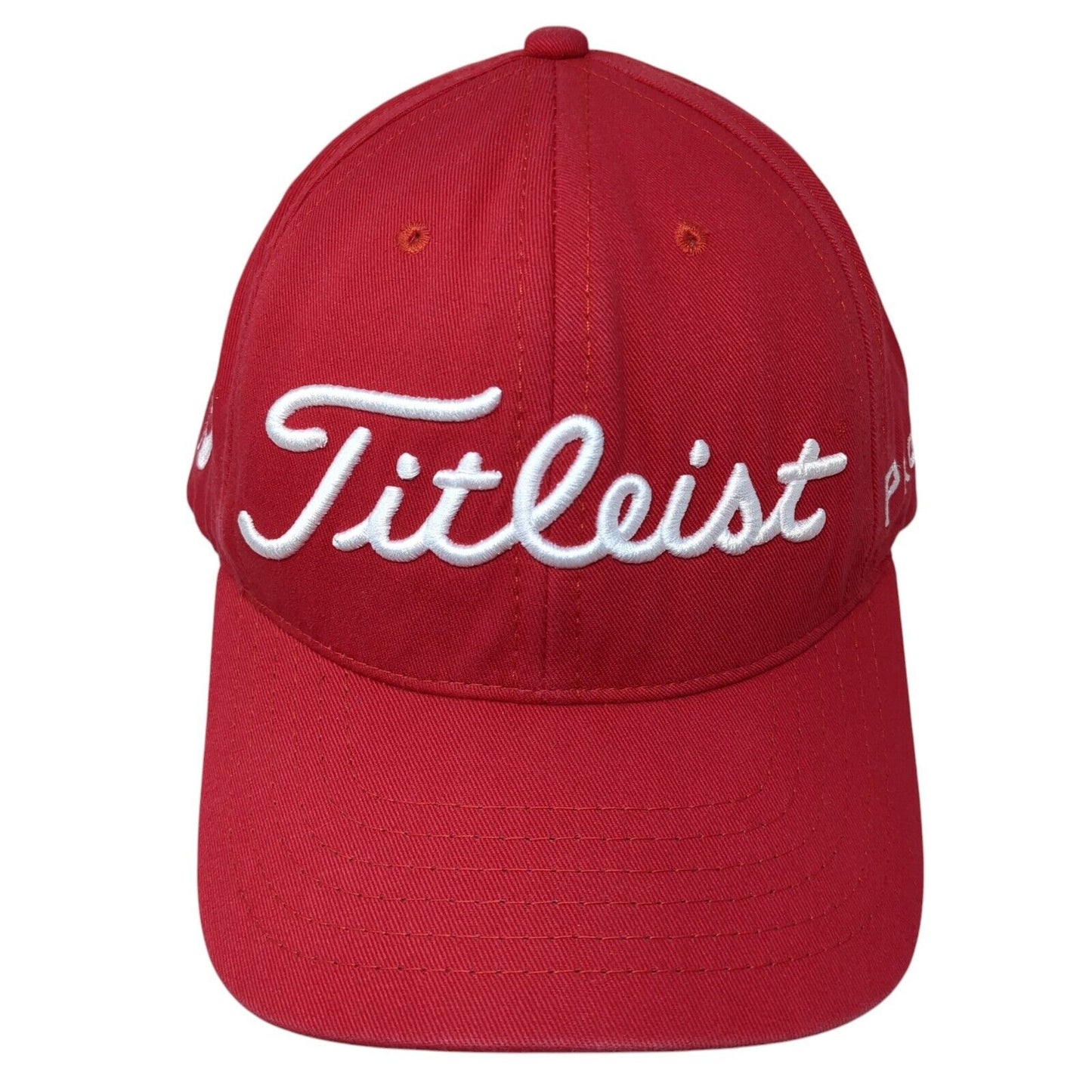 Titleist Pro V1 FJ Slideback Hat Red One Size Adjustable Embroidered 6 Panel