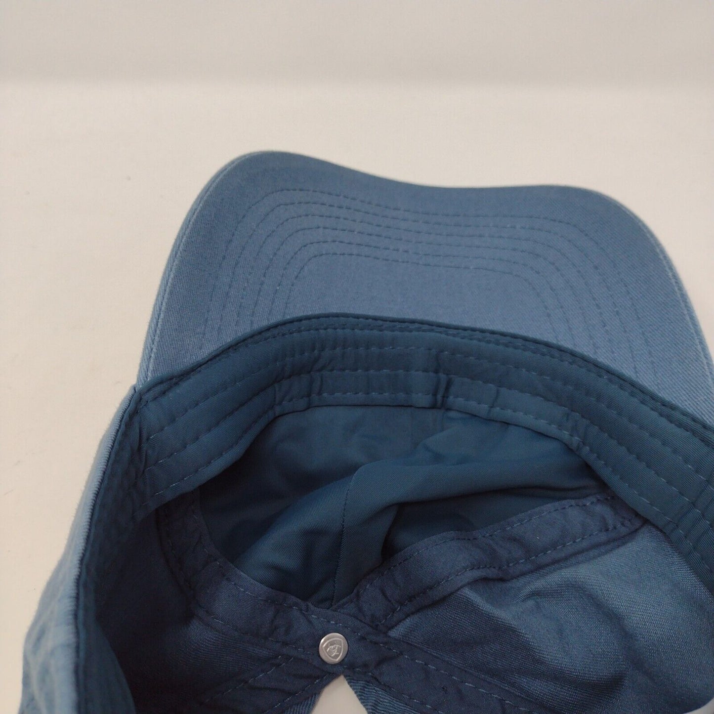 Ariat Criss Cross Strapback Hat Blue OSFA Embroidered Stretch 6 Panel Cotton