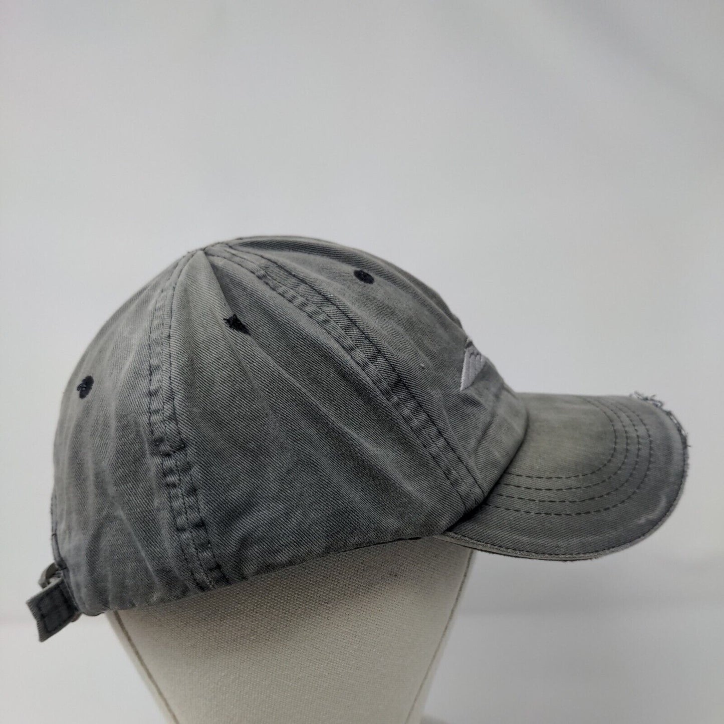 AOPA Fly Slideback Hat Gray OSFA Adjustable Embroidered Vented Holes 6 Panel