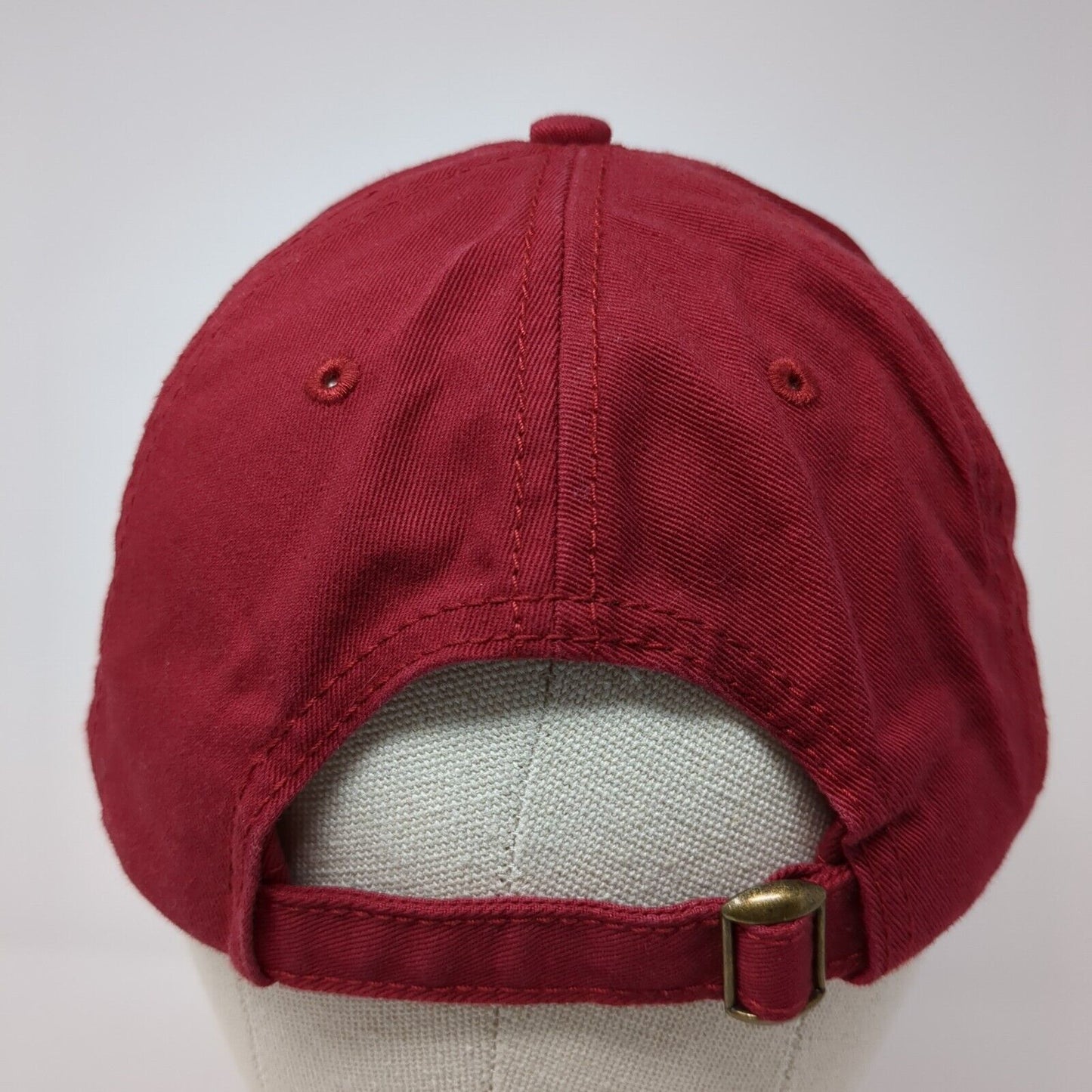 American Flag Slideback Hat Red One Size Adjustable Embroidered Patriotic Cotton
