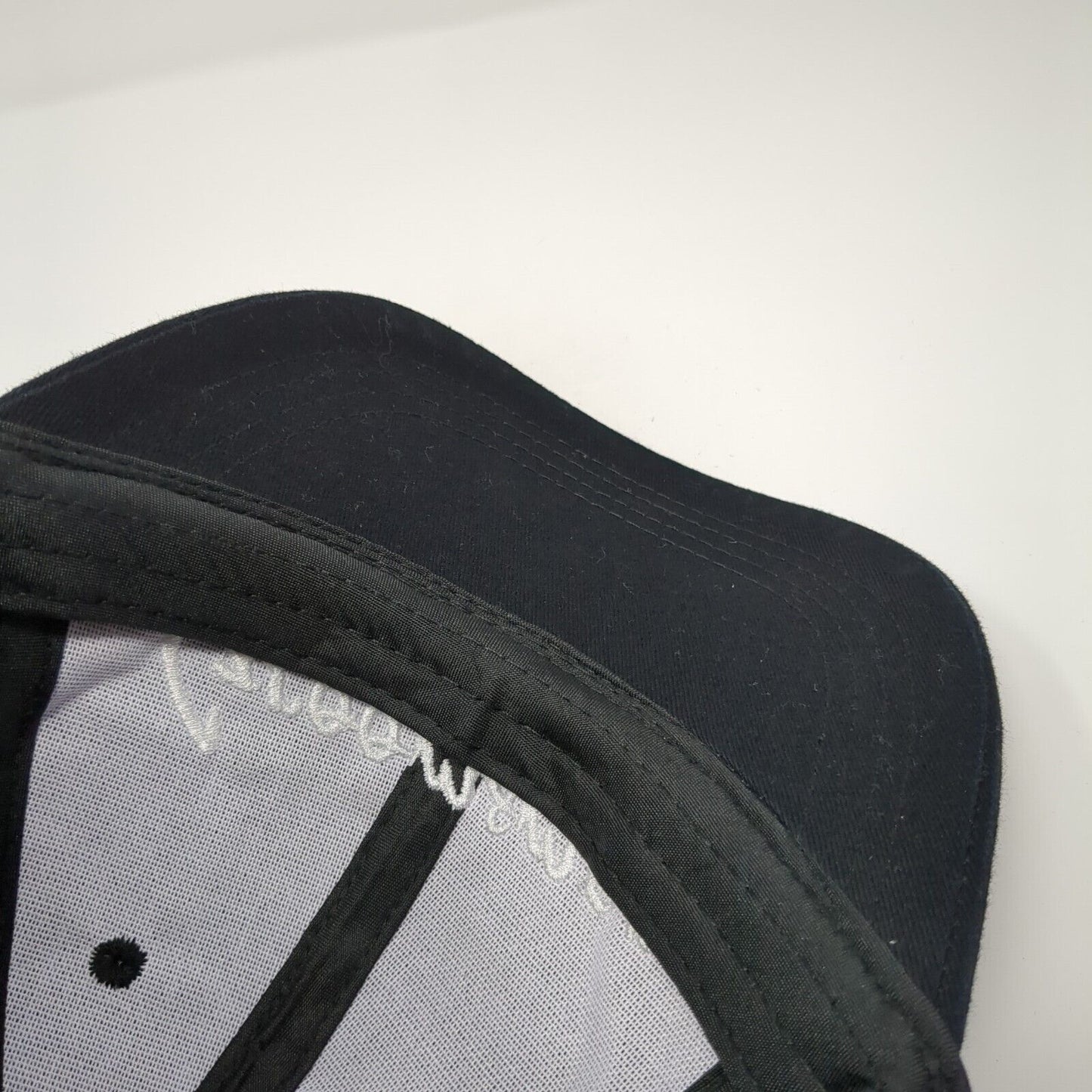 Groomsman Slideback Hat Black One Size Adjustable Embroidered Vented Holes