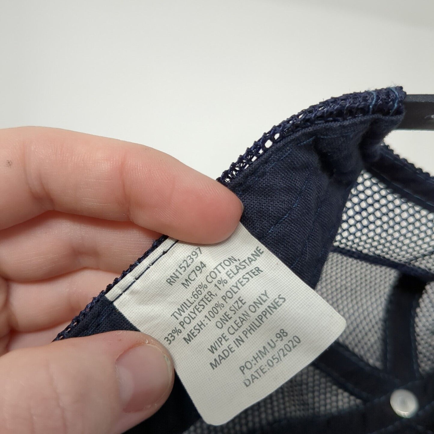 McDonald's Snapback Mesh Back Trucker Hat Blue One Size Employee Uniform