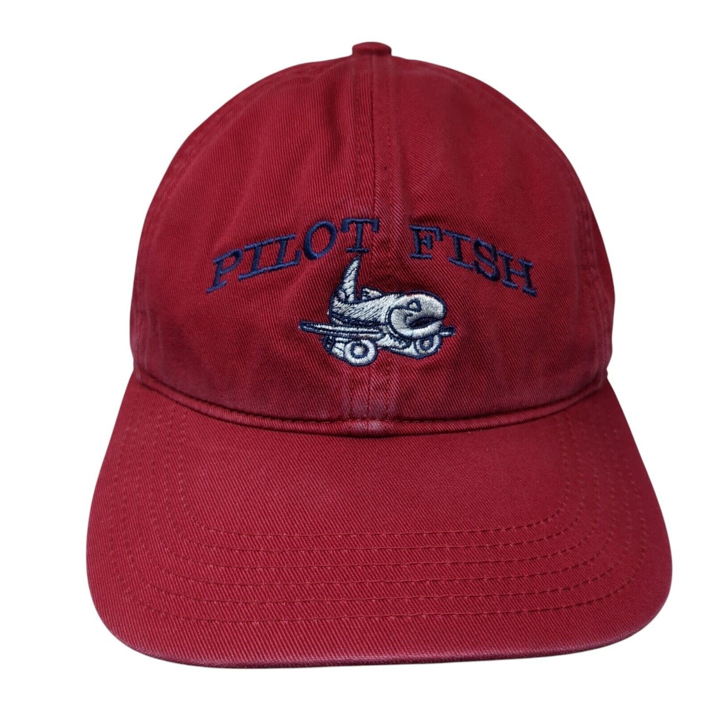 Pilot Fish Alaska Airline Slideback Hat Red OS Adjustable Embroidered Richardson